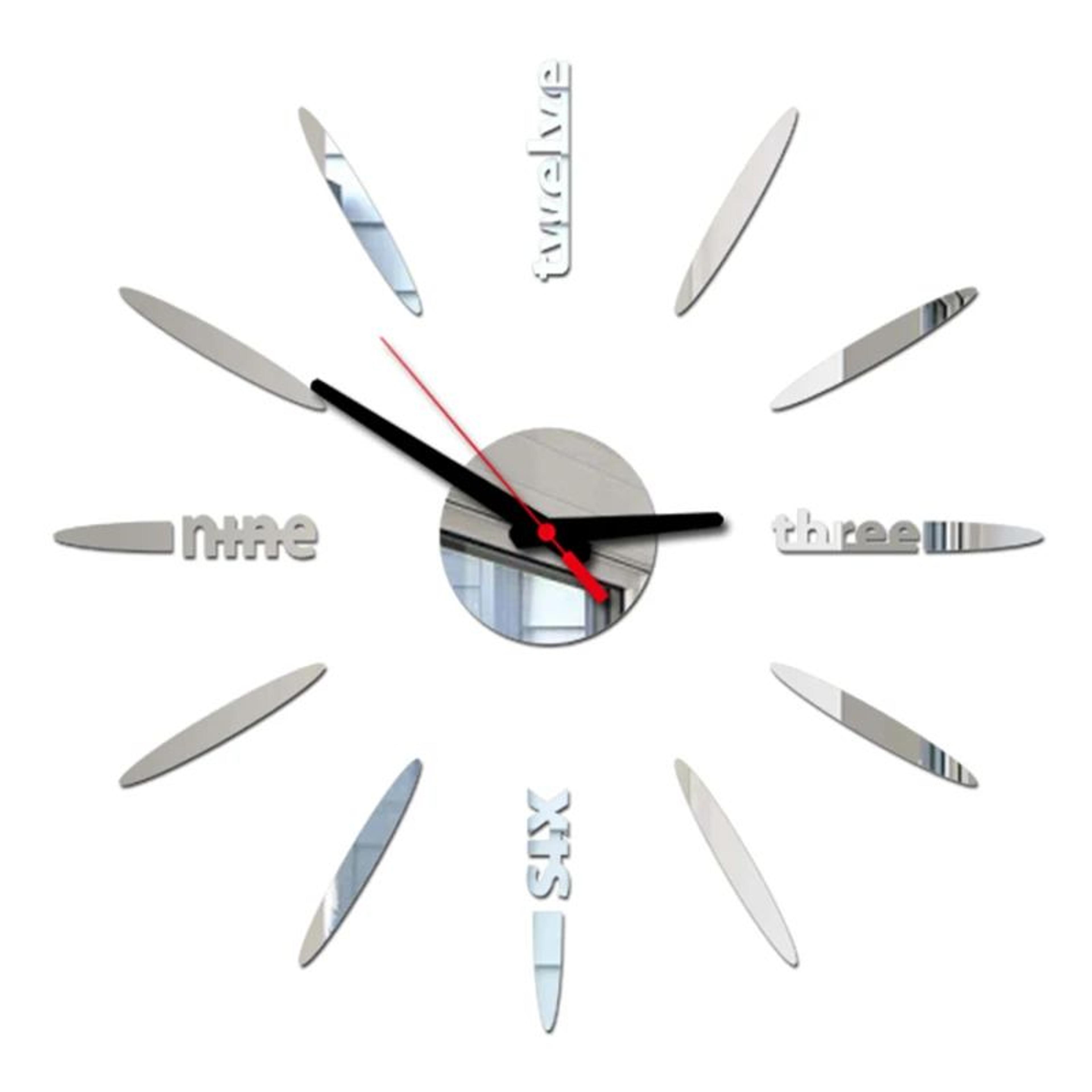 DIY 3D Mirror Wall Clock  Frameless Silent Quartz Acrylic Clock Sticker For Living Room Bedroom Off 28