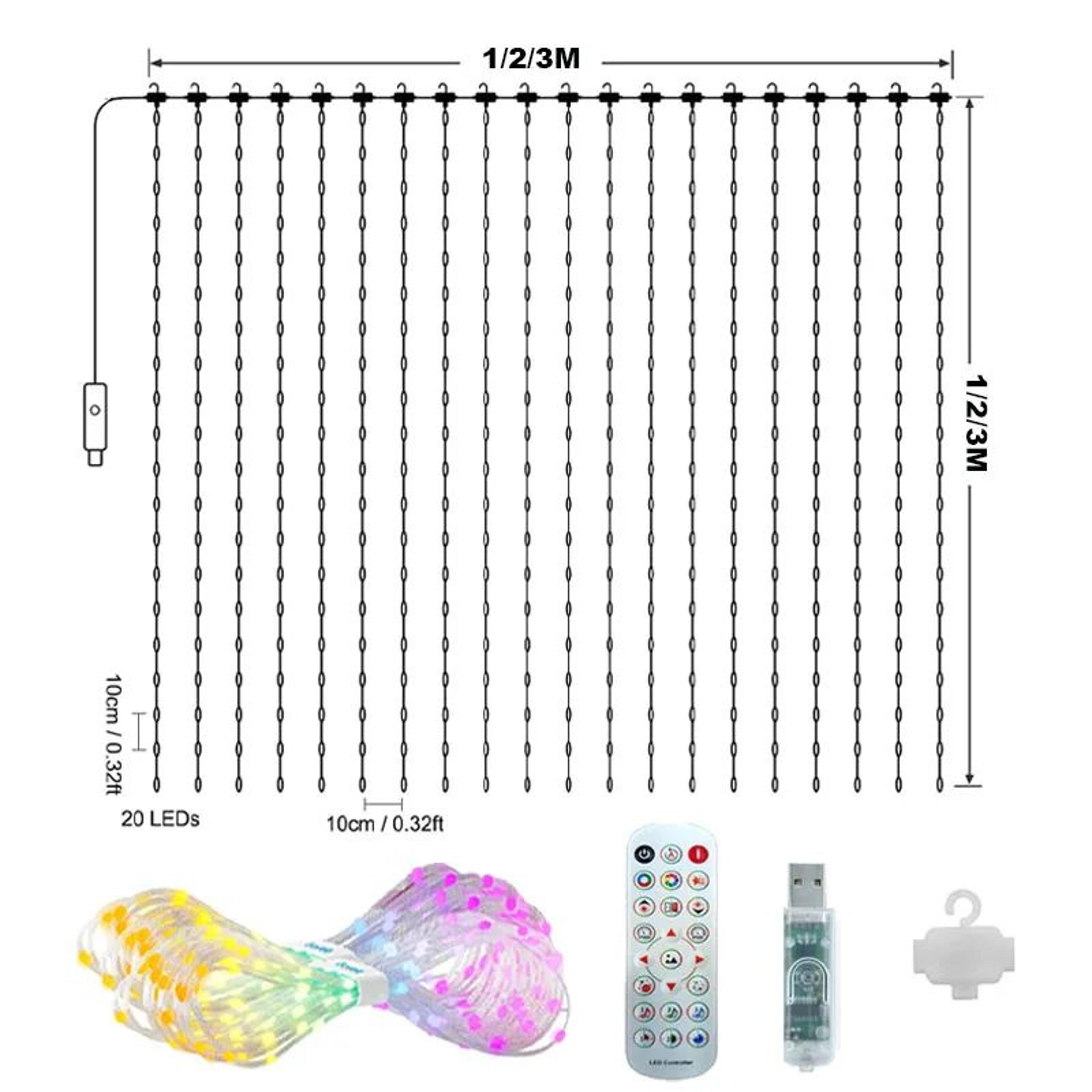 Smart LED Curtain Lights  App Controlled RGBIC Backdrop With Music Sync Alexa Google Home  IP65 Out 5