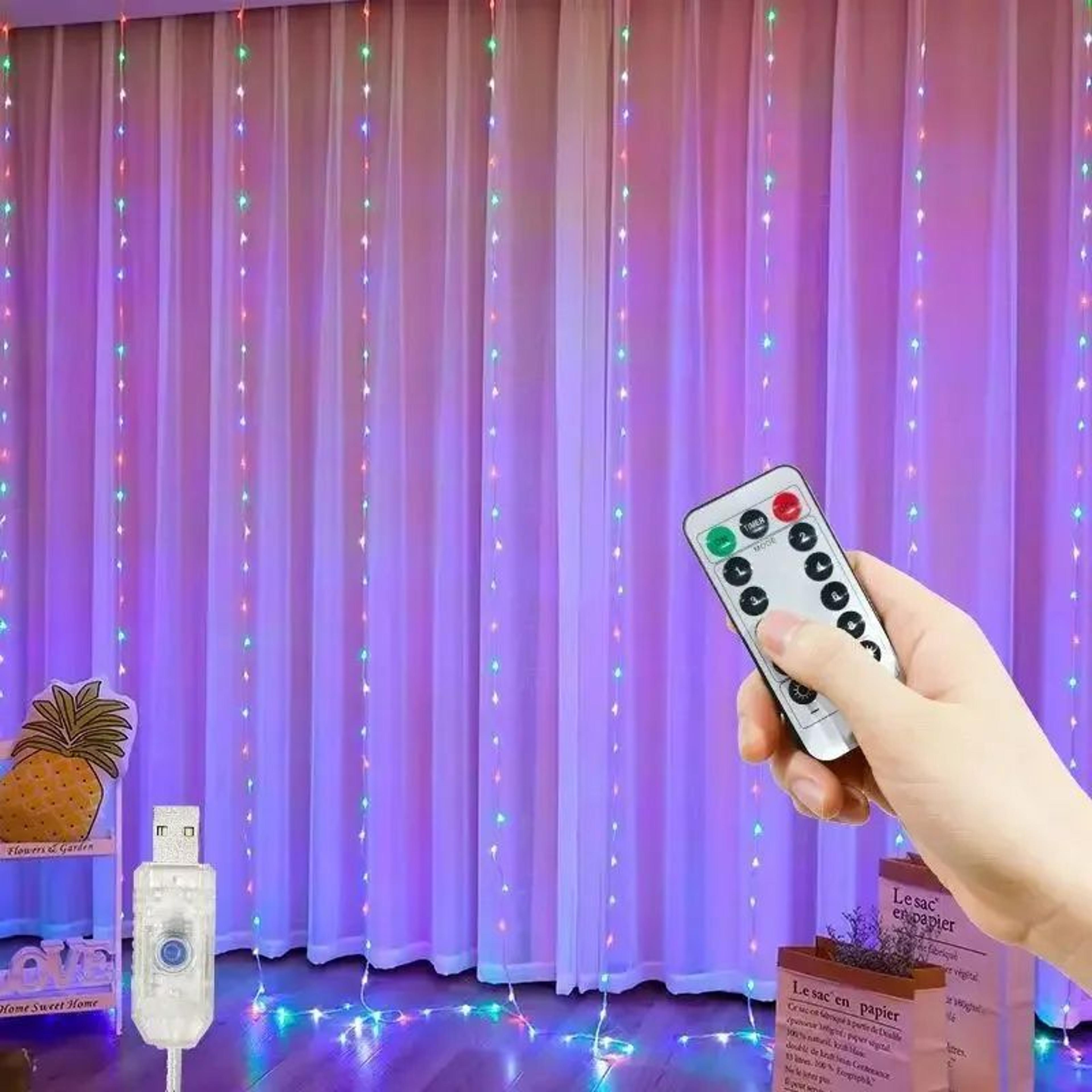 USB LED Curtain String Lights  Remote Control Fairy Garland For Bedroom Wedding Christmas Party Dec 8