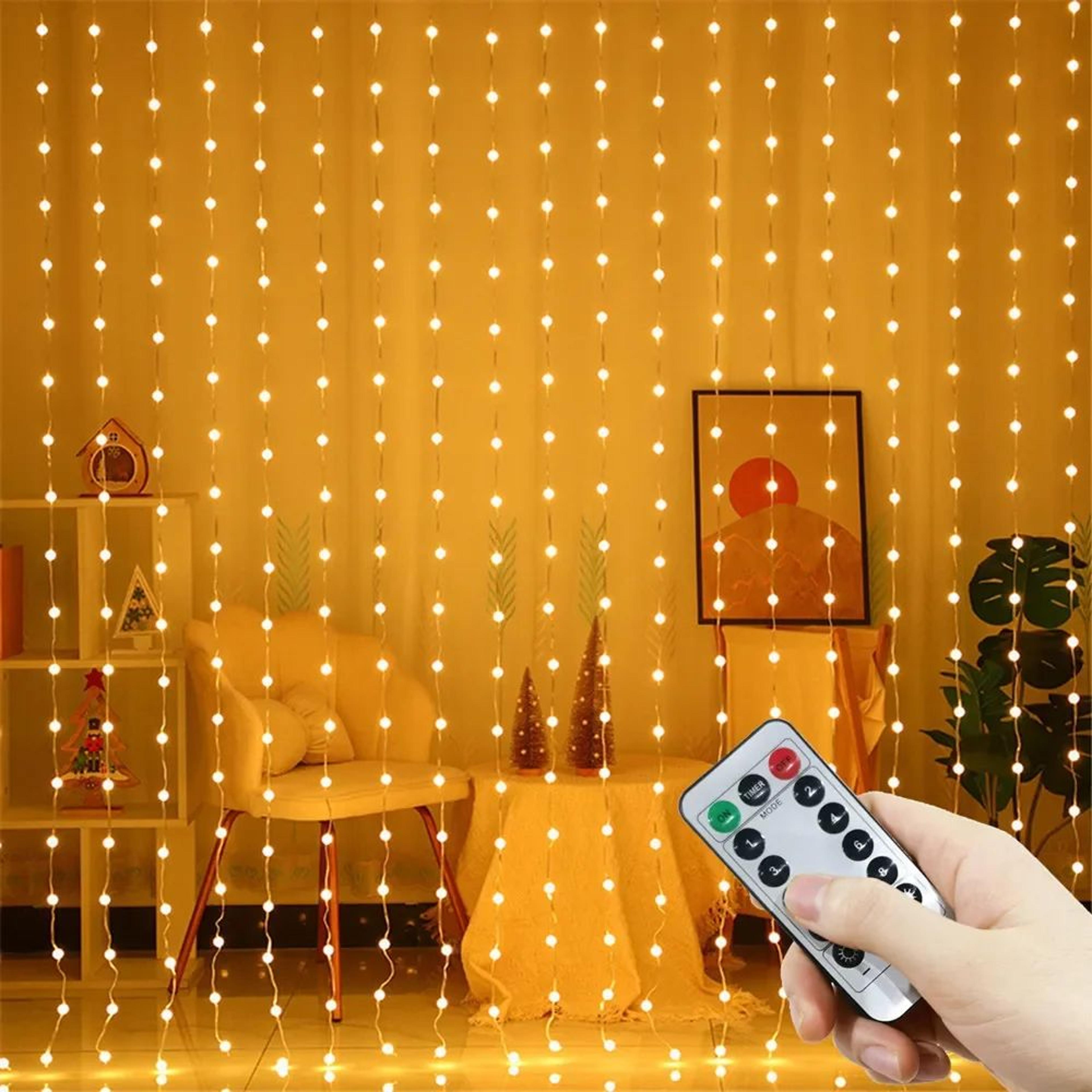 LED Curtain String Lights  USB Powered Fairy Garland With Remote 8 Modes For Bedroom Wedding Christ 2