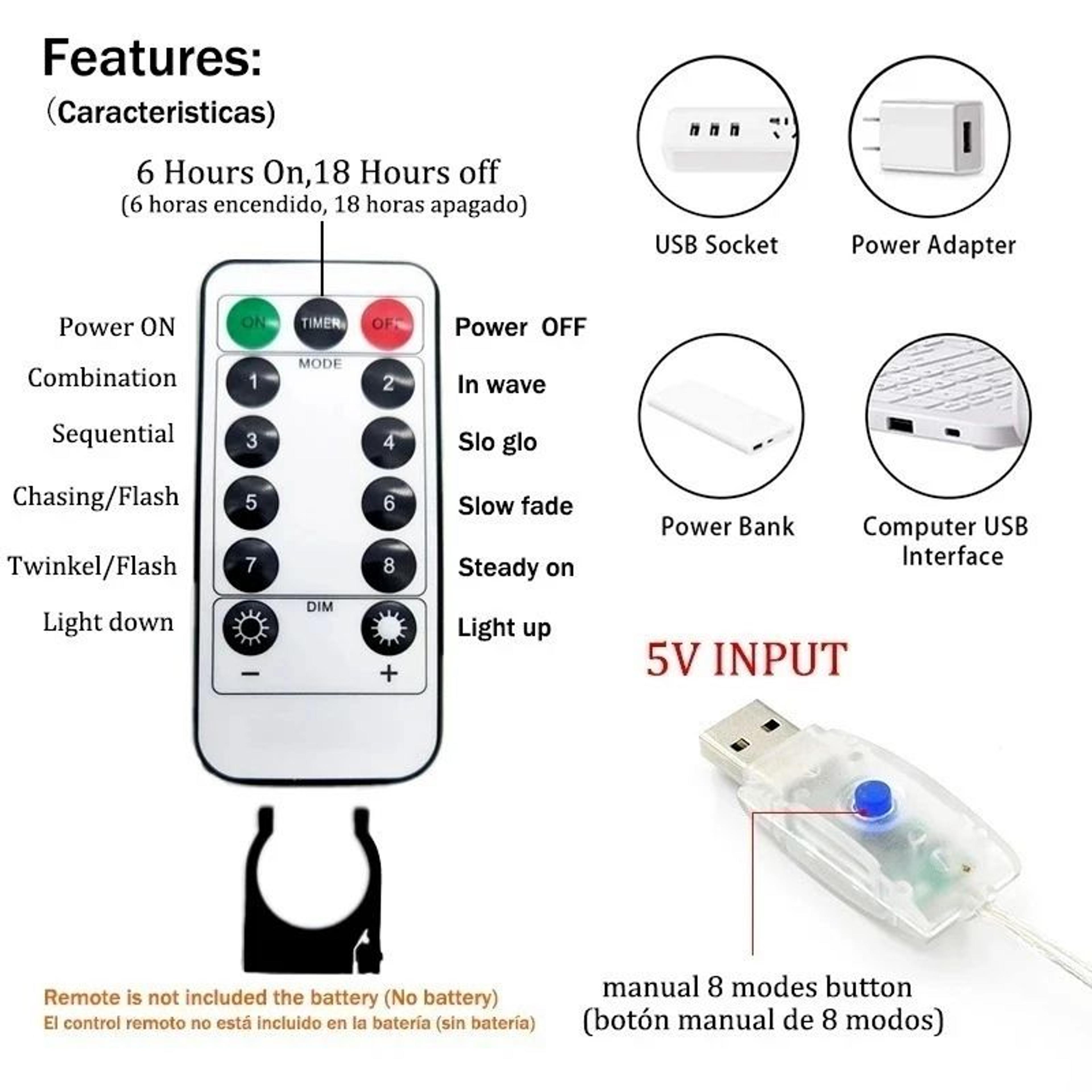 LED Garland Curtain Lights  8 Mode USB Remote Control Fairy String Lights For Wedding Christmas Bed 4
