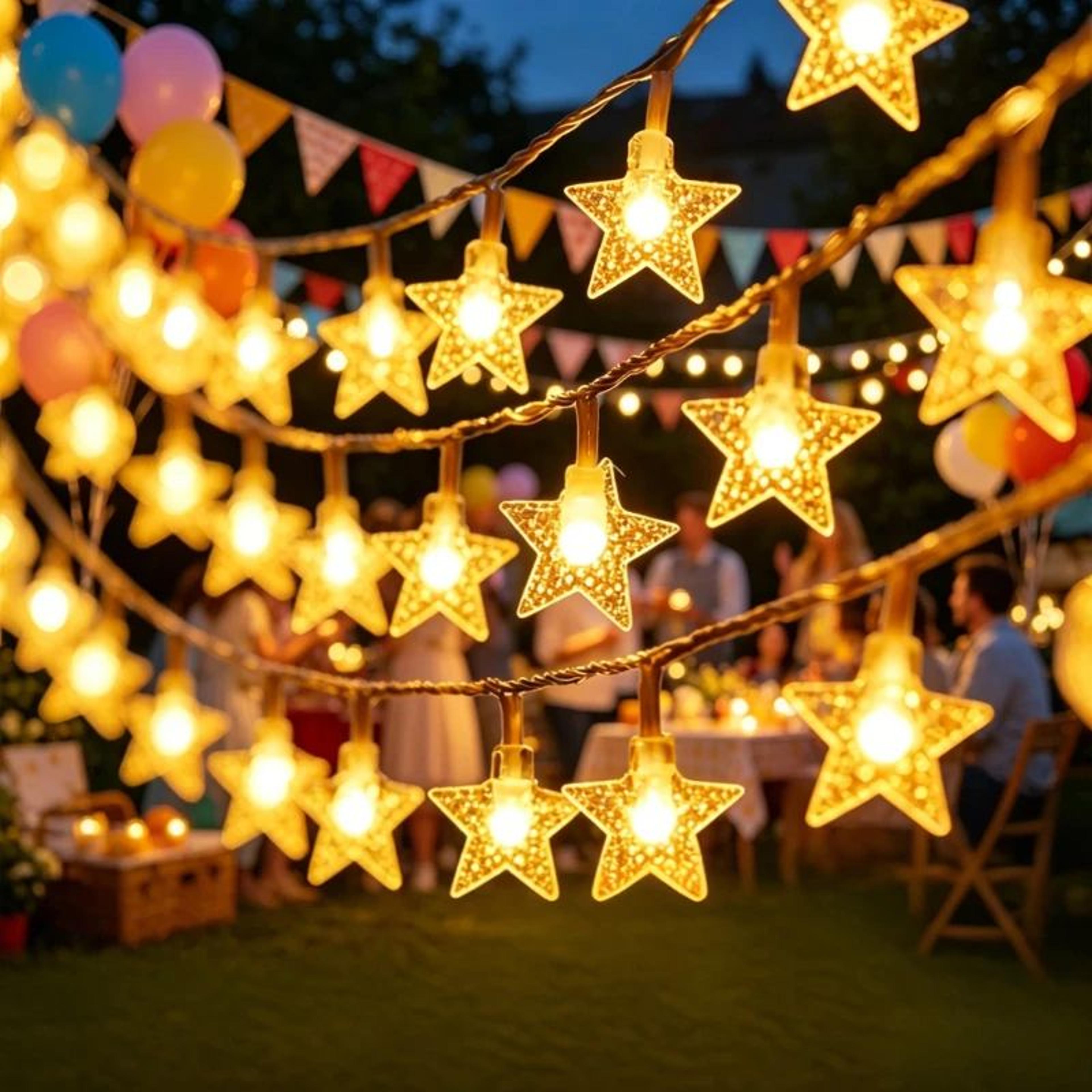 LED Star String Lights  Decorative Fairy Garland Lights For Outdoor Garden Wedding Party Christmas  3