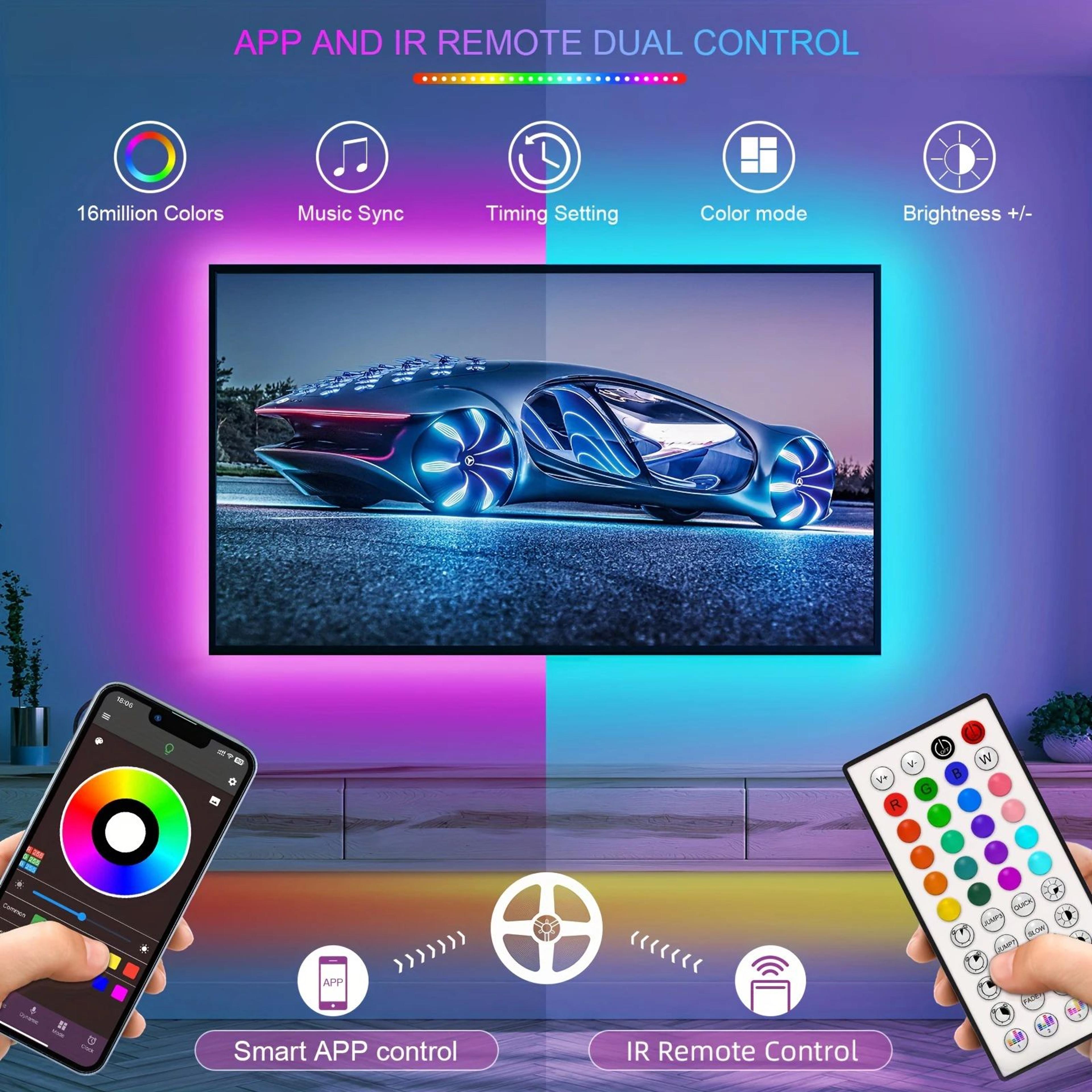 Music Sync RGB LED Strip Lights  9843 Ft Flexible Color Changing Room Lights For Bedroom TV  Home D 2