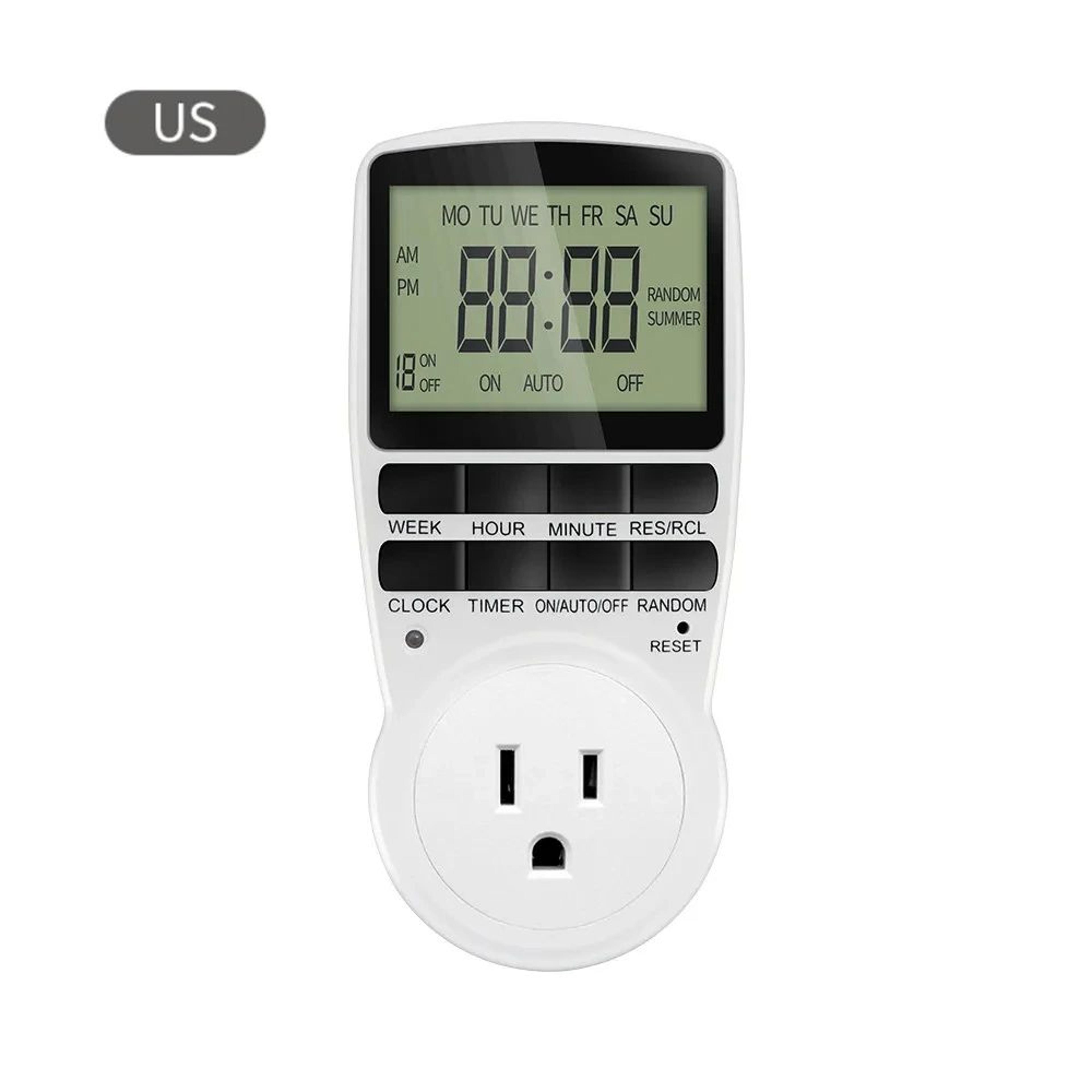 Programmable Digital Timer Outlet  10Program Electronic Socket Timer With Weekly Scheduling For EU  9