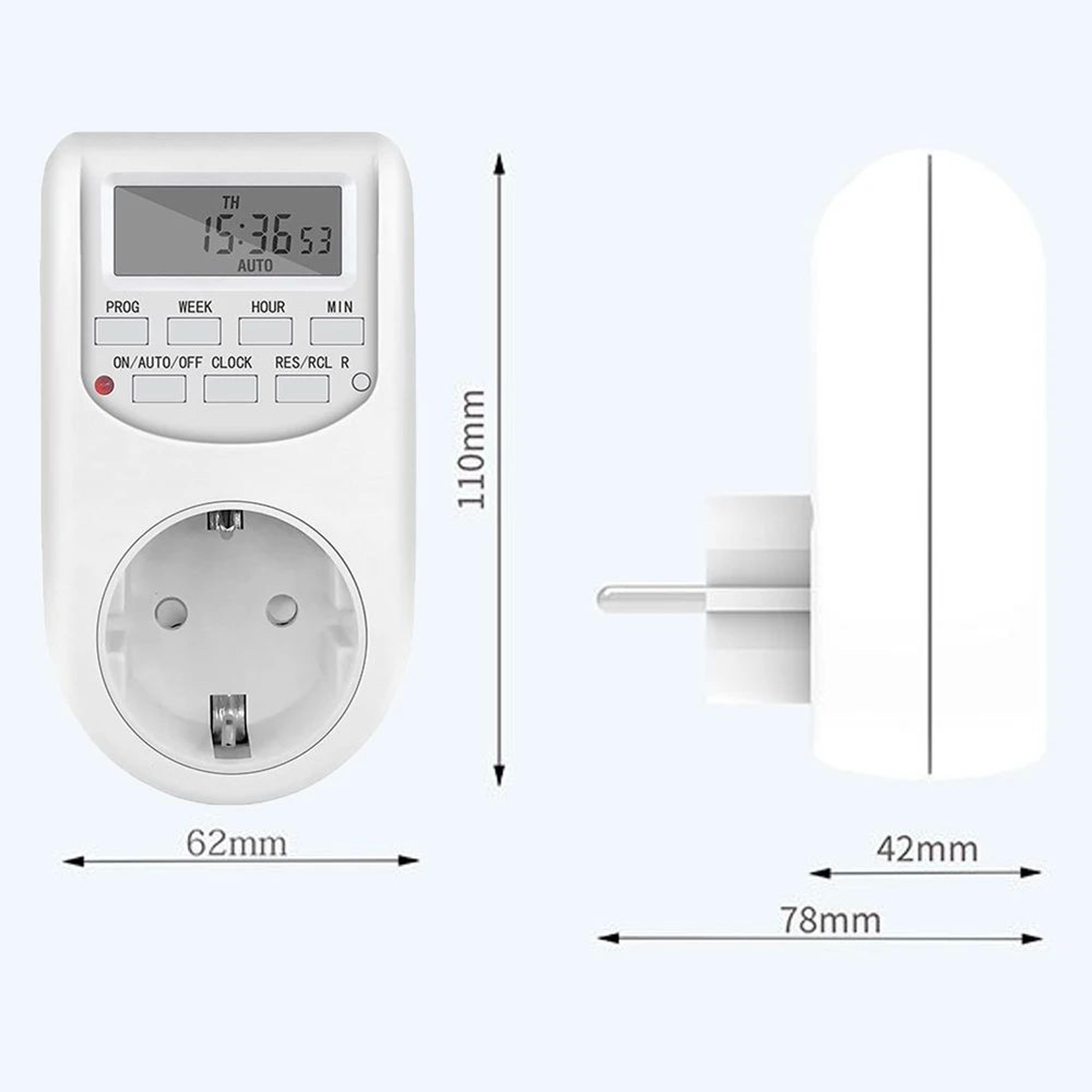 Digital EU Plug Timer Switch  Weekly Programmable Energy Saving Outlet Socket For Home Appliances 2 5