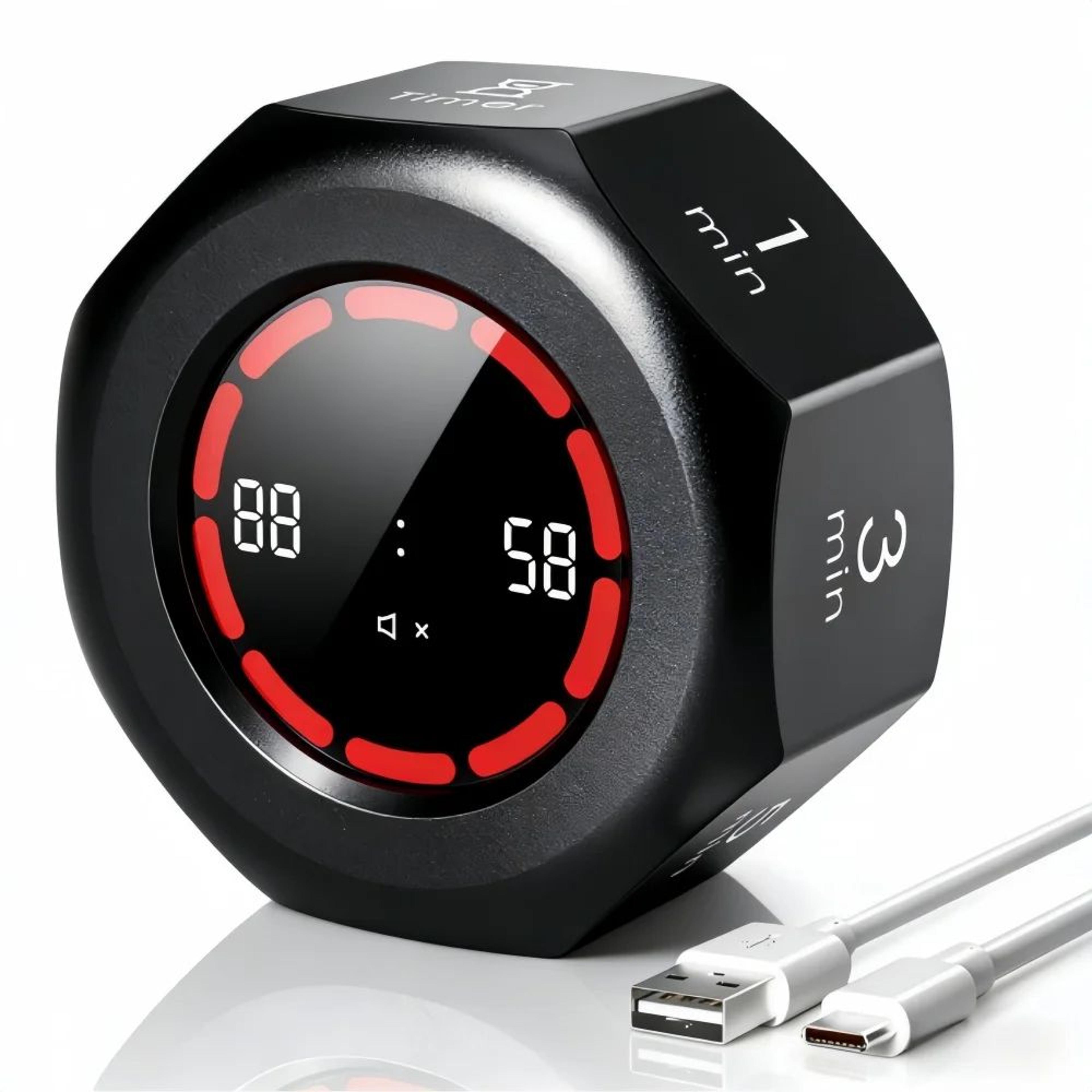 Pomodoro Visual Timer  Silent Flip Digital Countdown Timer For Study Kitchen Shower Cooking  Produc 13