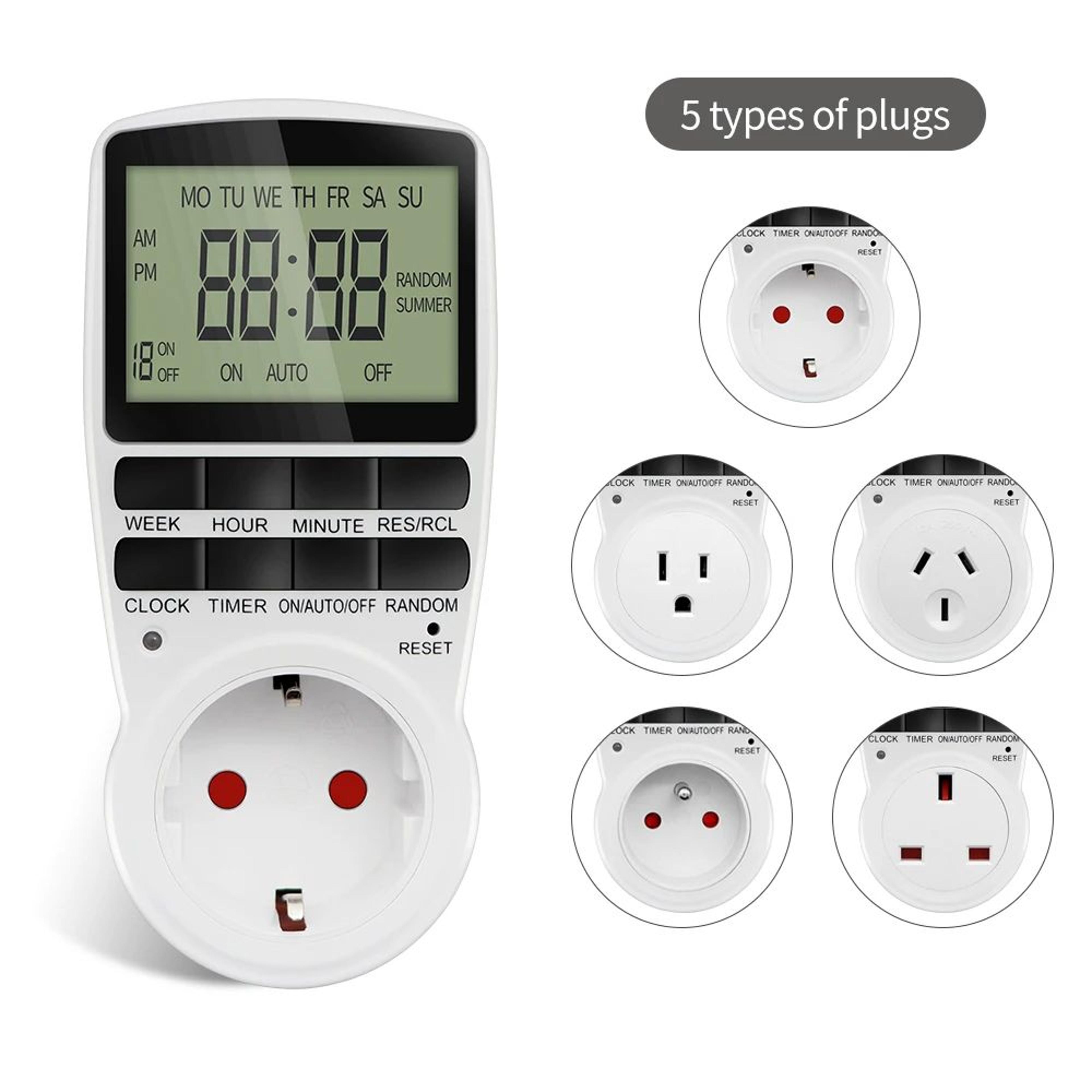 Programmable Digital Timer Outlet  10Program Electronic Socket Timer Switch For Home Appliances EU  0