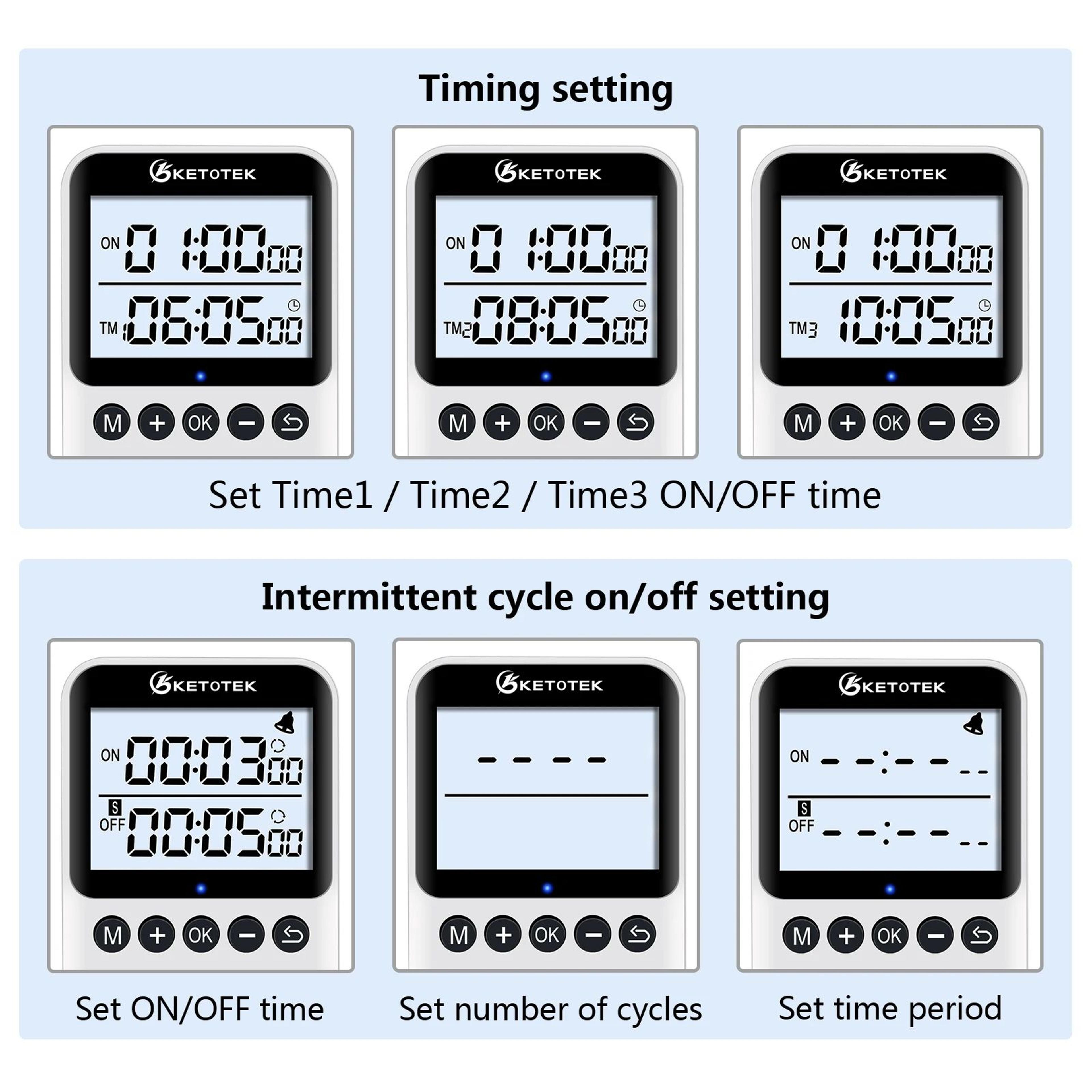 Digital Timer Outlet Socket  Programmable Countdown Plug Switch With 3 Timing Modes For Appliances  5