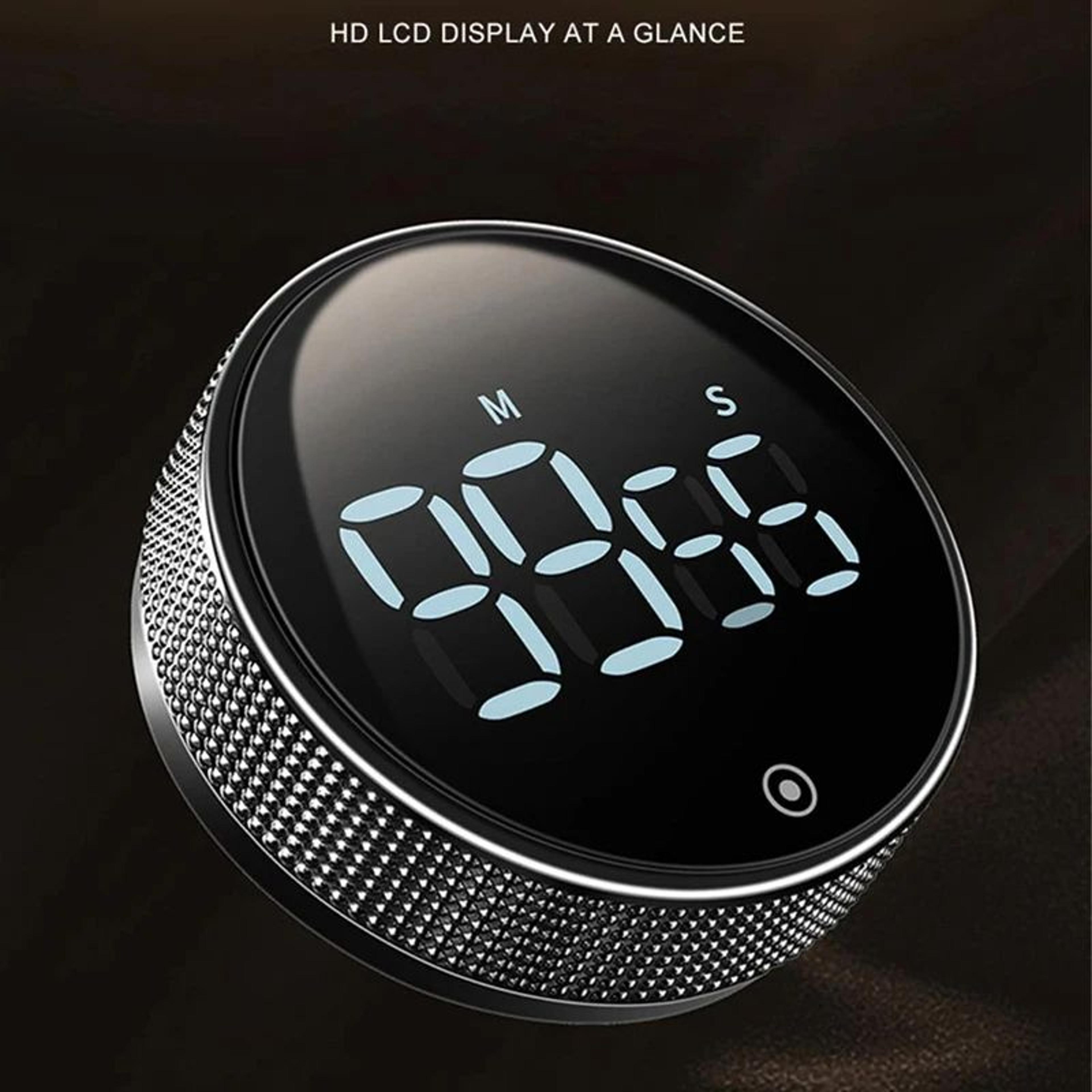 Smart Magnetic Digital Kitchen Timer  Rotary LED Countdown Alarm Clock For Cooking Study Fitness  M 0