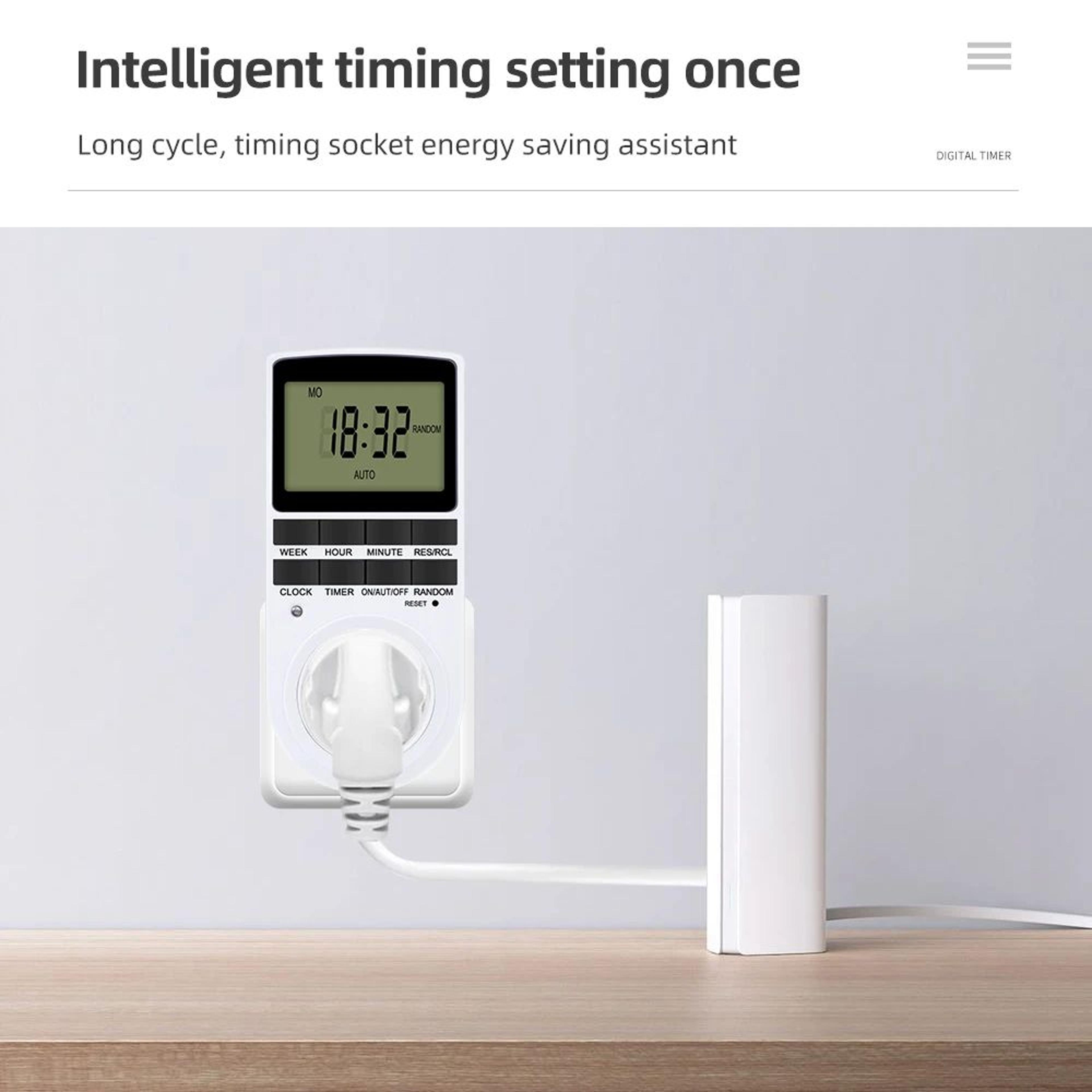 24 Hour Programmable Digital Timer Switch  10 Program Automatic Plug In Outlet Socket With Weekly S 3