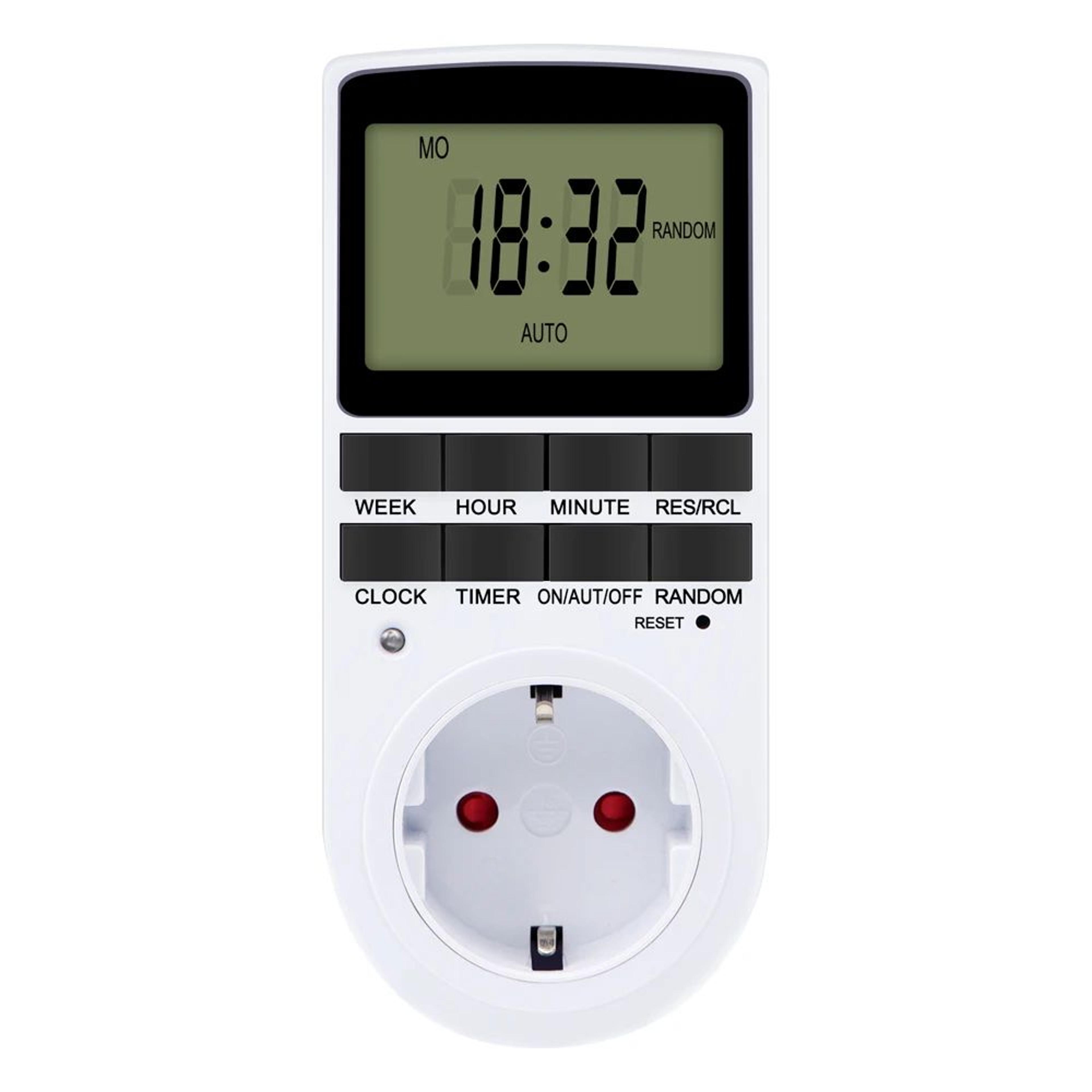 24 Hour Programmable Digital Timer Switch  10 Program Automatic Plug In Outlet Socket With Weekly S 7