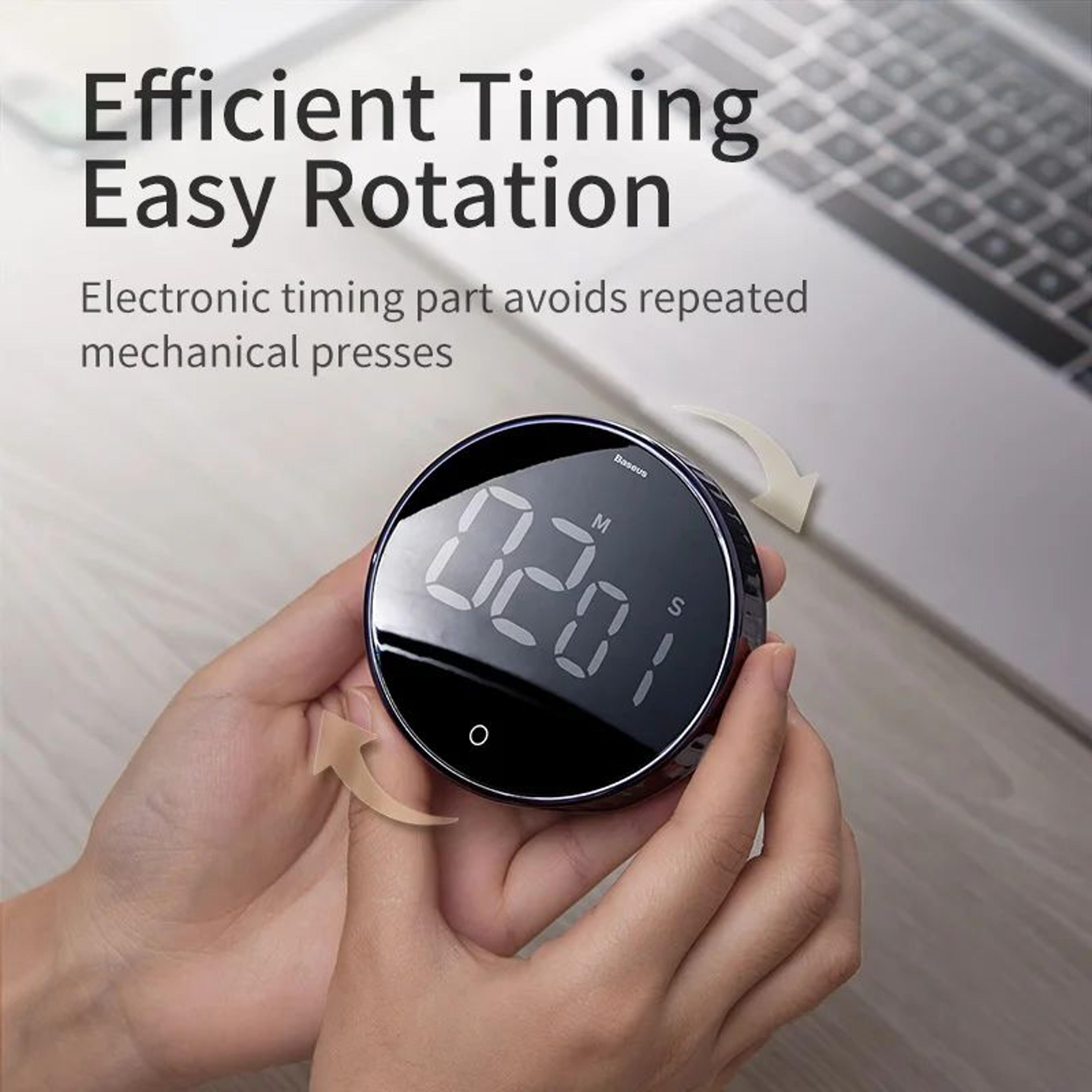 Magnetic Digital Kitchen Timer  Rotating Countdown  Count Up Cooking Timer With LED Display And Ala 0