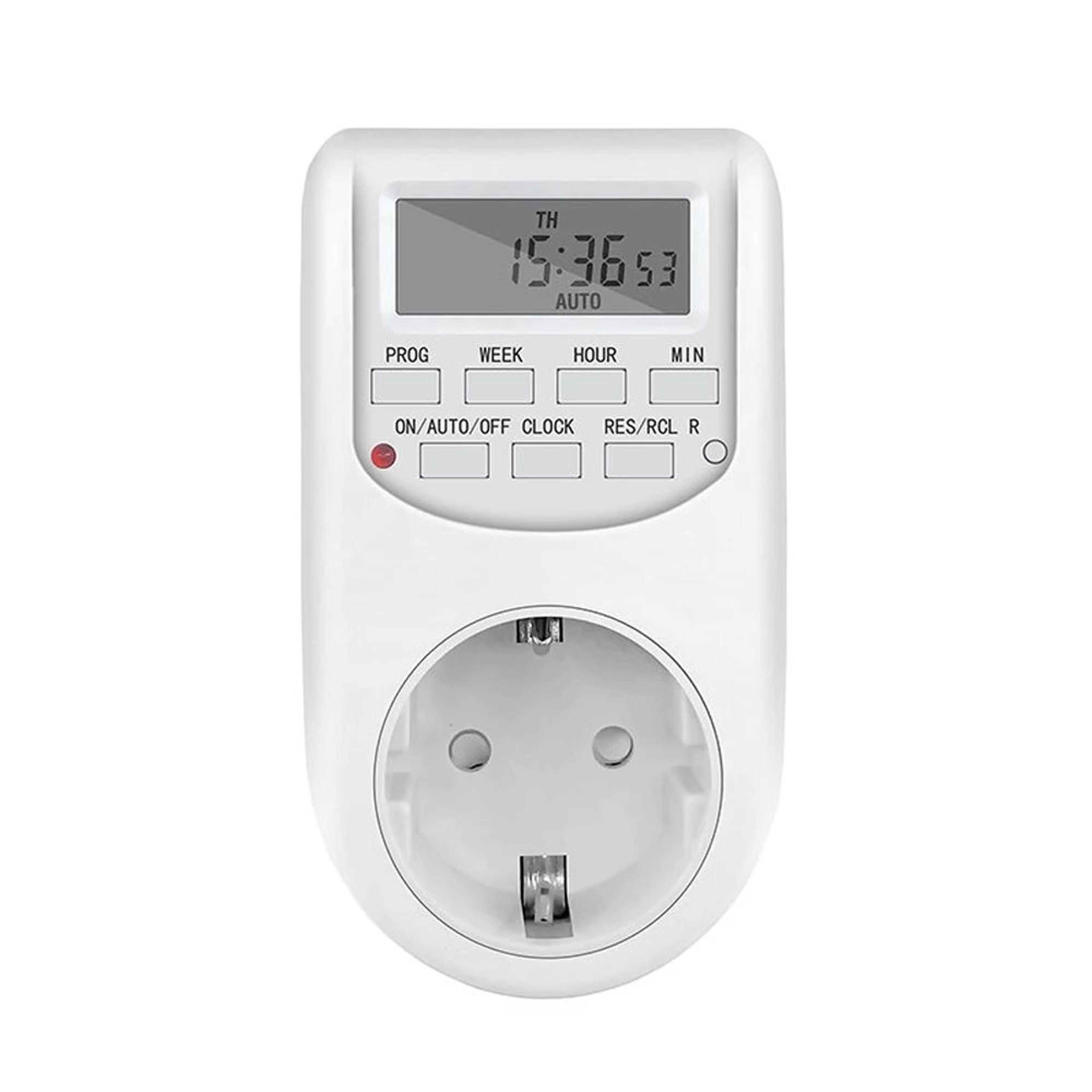 EU Plug Digital Timer Switch  Weekly Programmable Power Socket For Energy Saving Appliances With LC 4