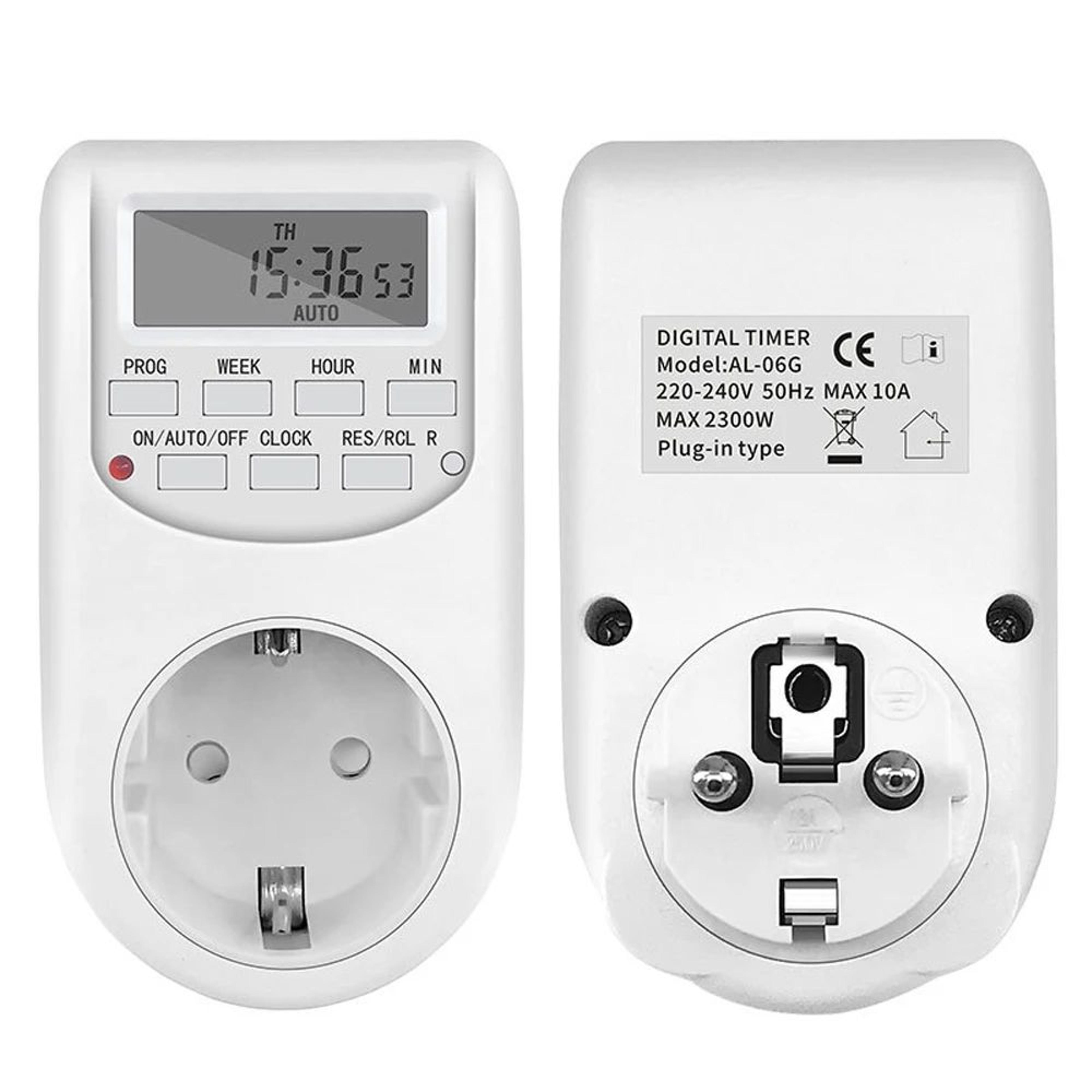 EU Plug Digital Timer Switch  Weekly Programmable Power Socket For Energy Saving Appliances With LC 0