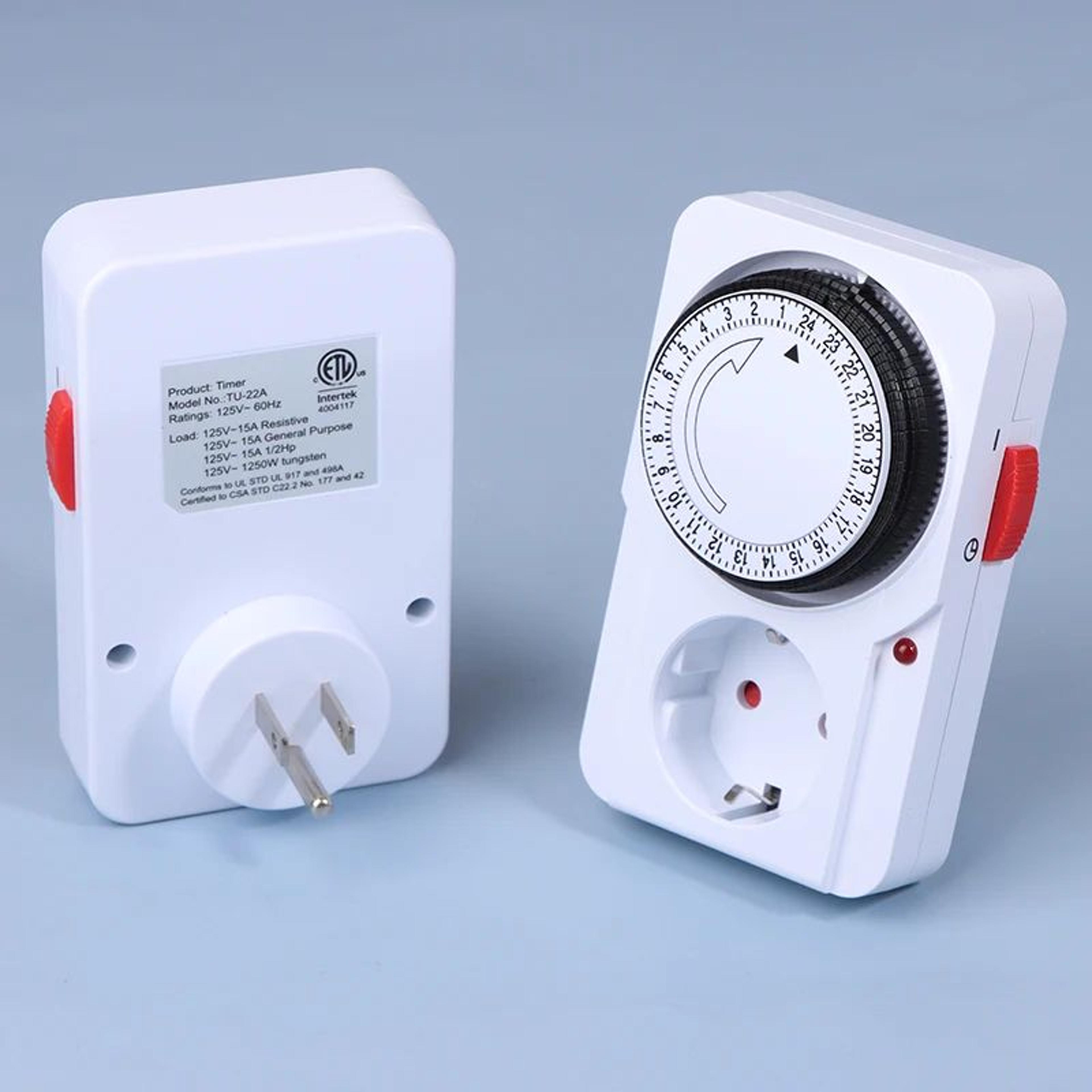 24 Hour Mechanical Outlet Timer  Cyclic Plug In Timing Socket For Appliances Coffee Makers Chargers 2