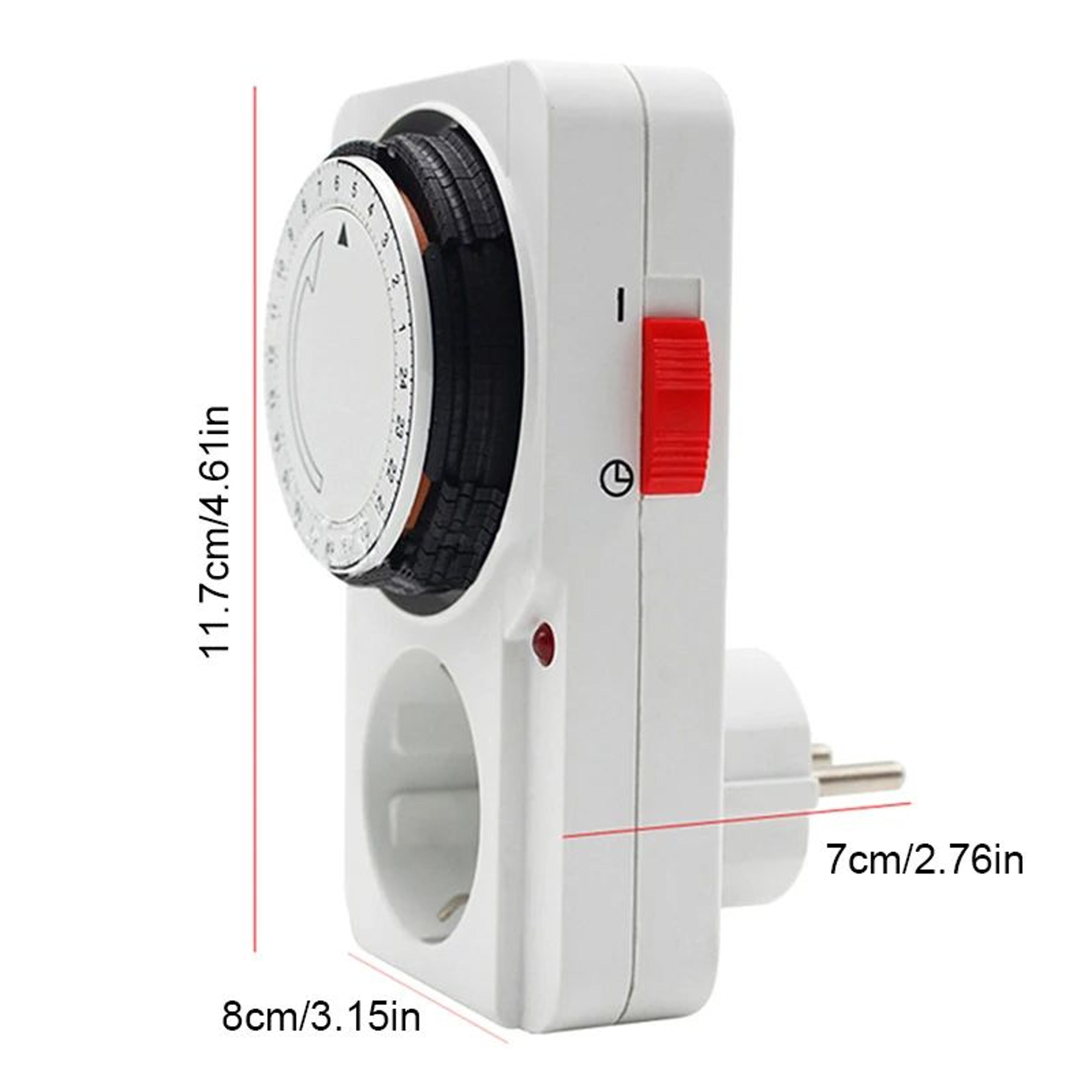 24 Hour Mechanical Outlet Timer  Cyclic Plug In Timing Socket For Appliances Coffee Makers Chargers 5