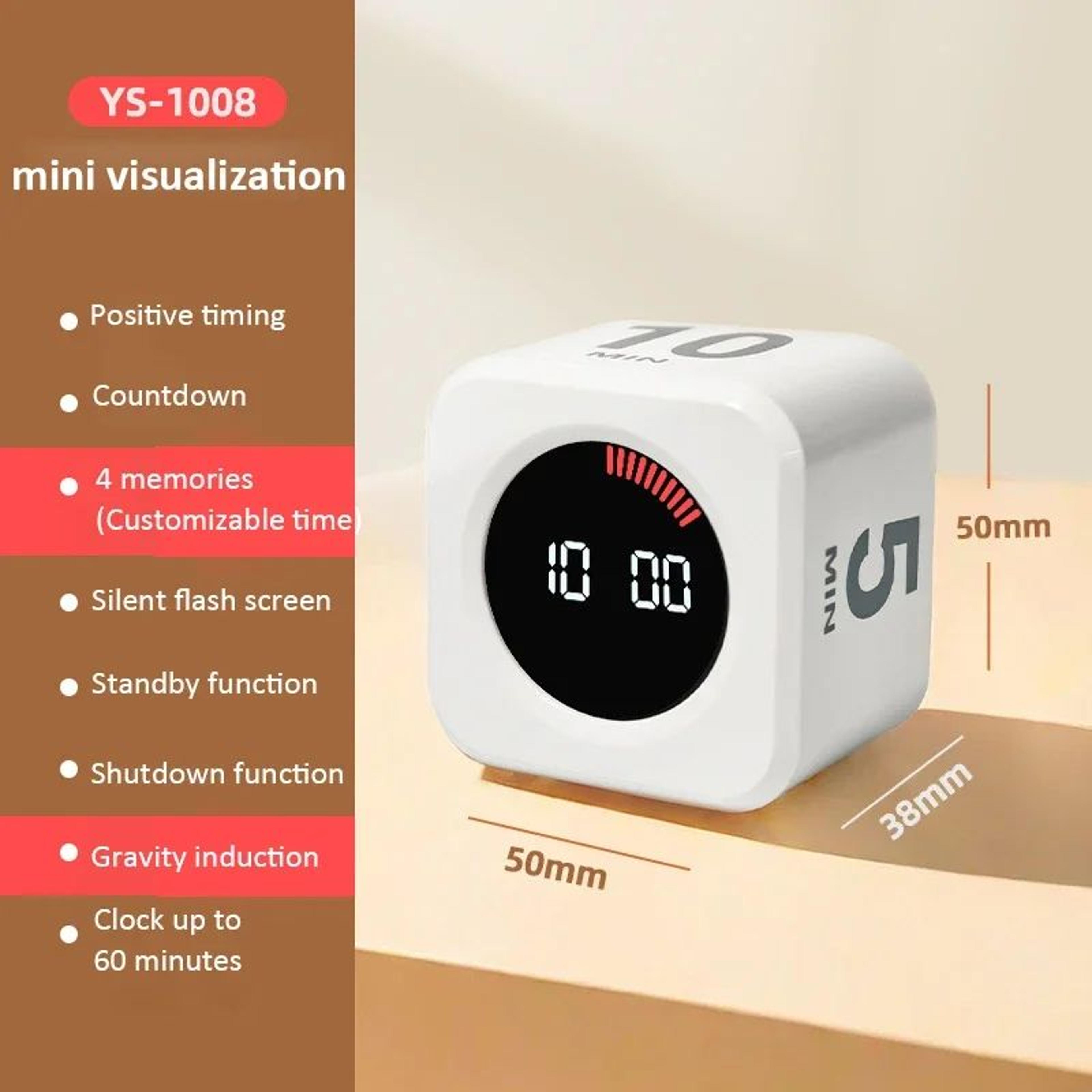 Digital Gravity Sensor Cube Timer  Rechargeable LED Visual Countdown Timer With 4 Presets For Cooki 3