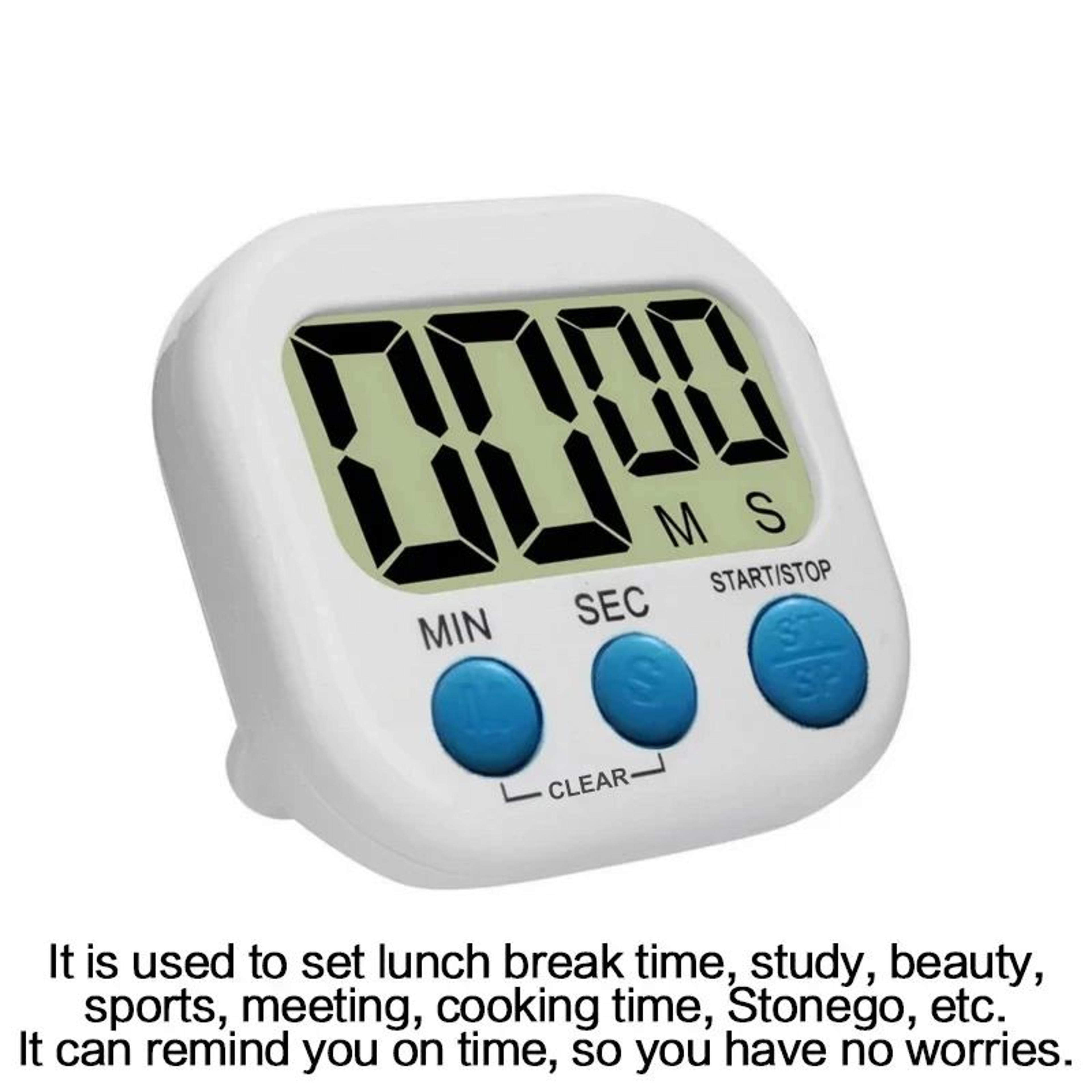 LCD Digital Kitchen Timer  Magnetic Countdown  Count Up Cooking Alarm With Large Display Stand  Lou 1