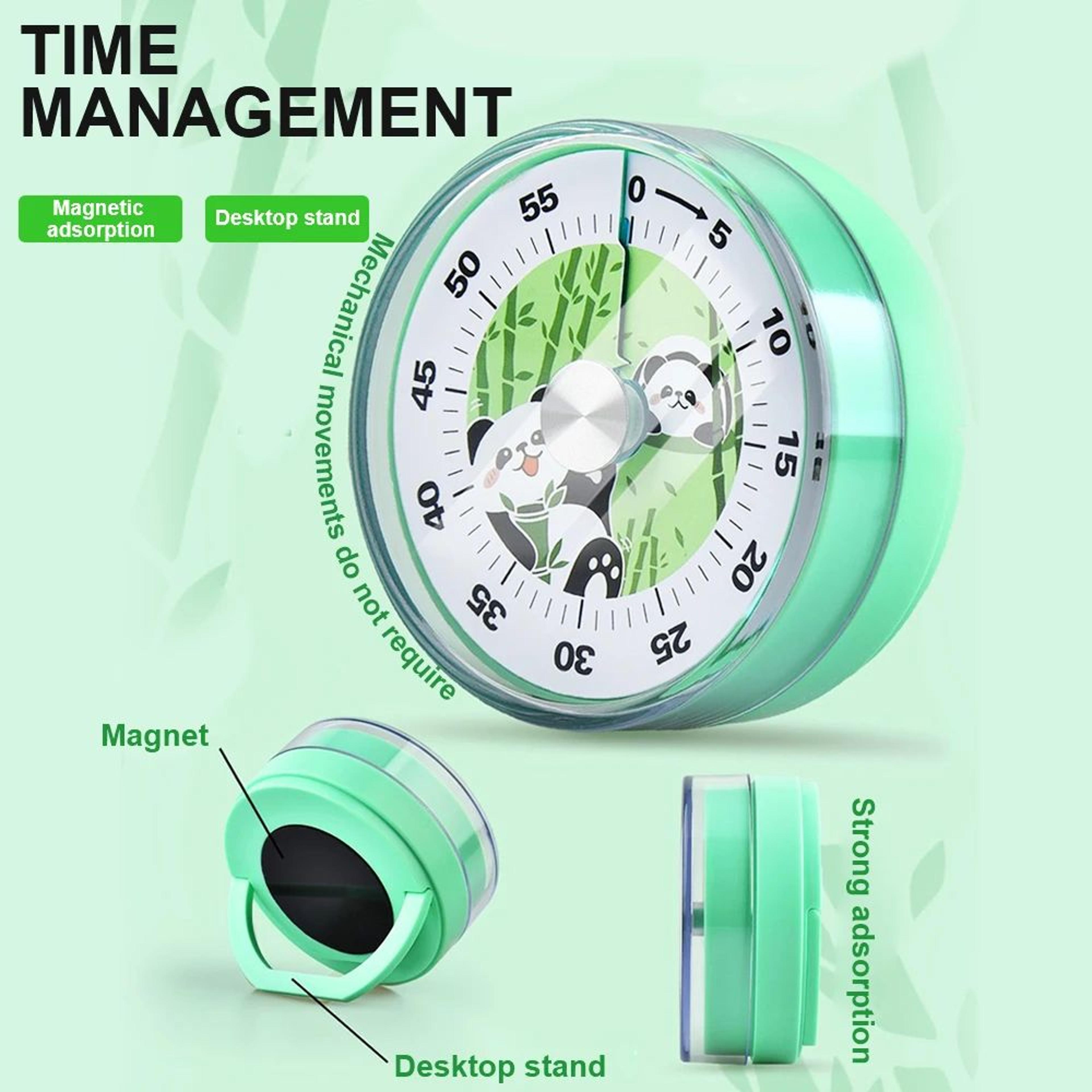 60Minute Magnetic Visual Timer BatteryFree Mechanical Kitchen Study Classroom Timer With Loud Alarm 3