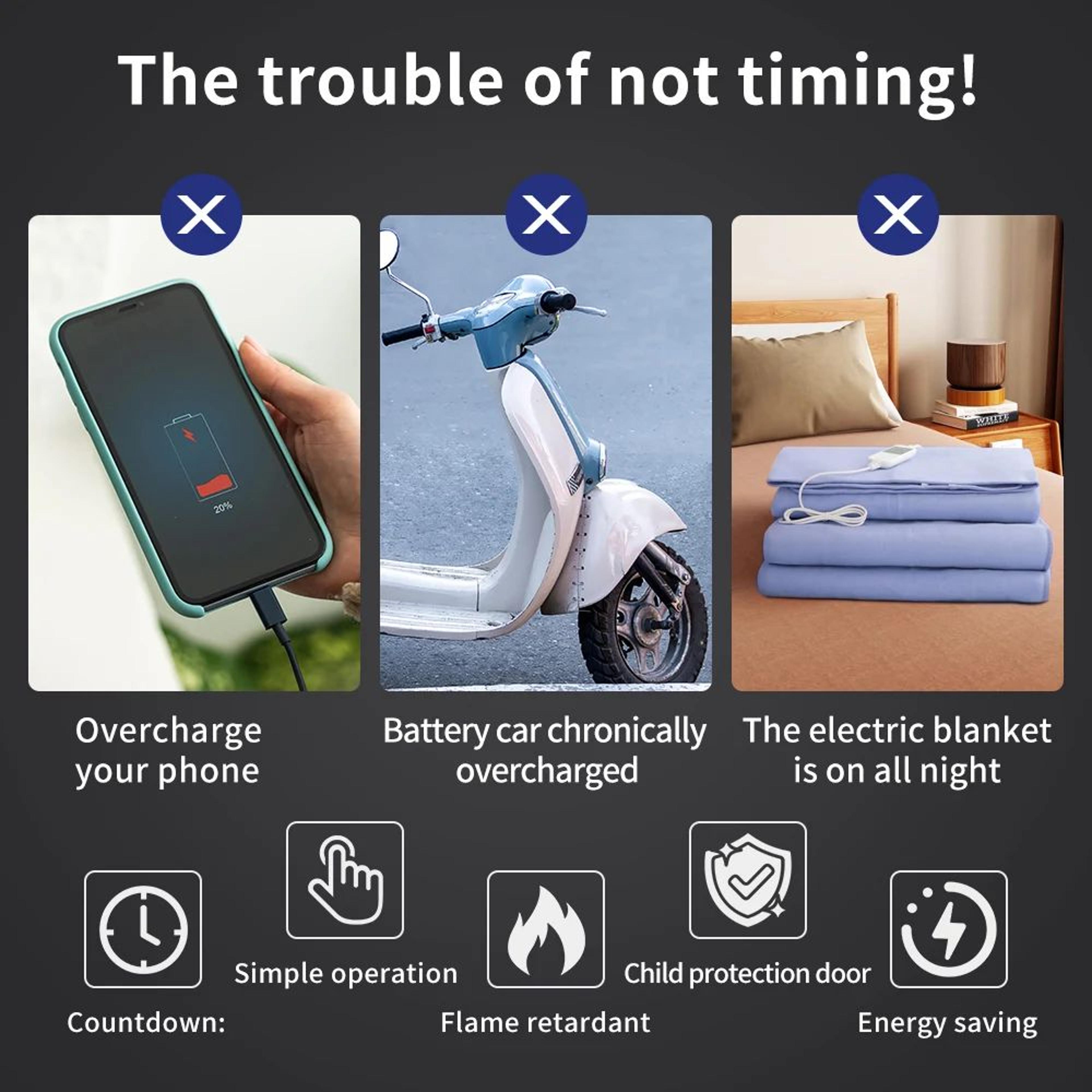 12 Hour Countdown Timer Socket  230V EU Plug Universal Timing Outlet Switch For Kitchen Appliances  1
