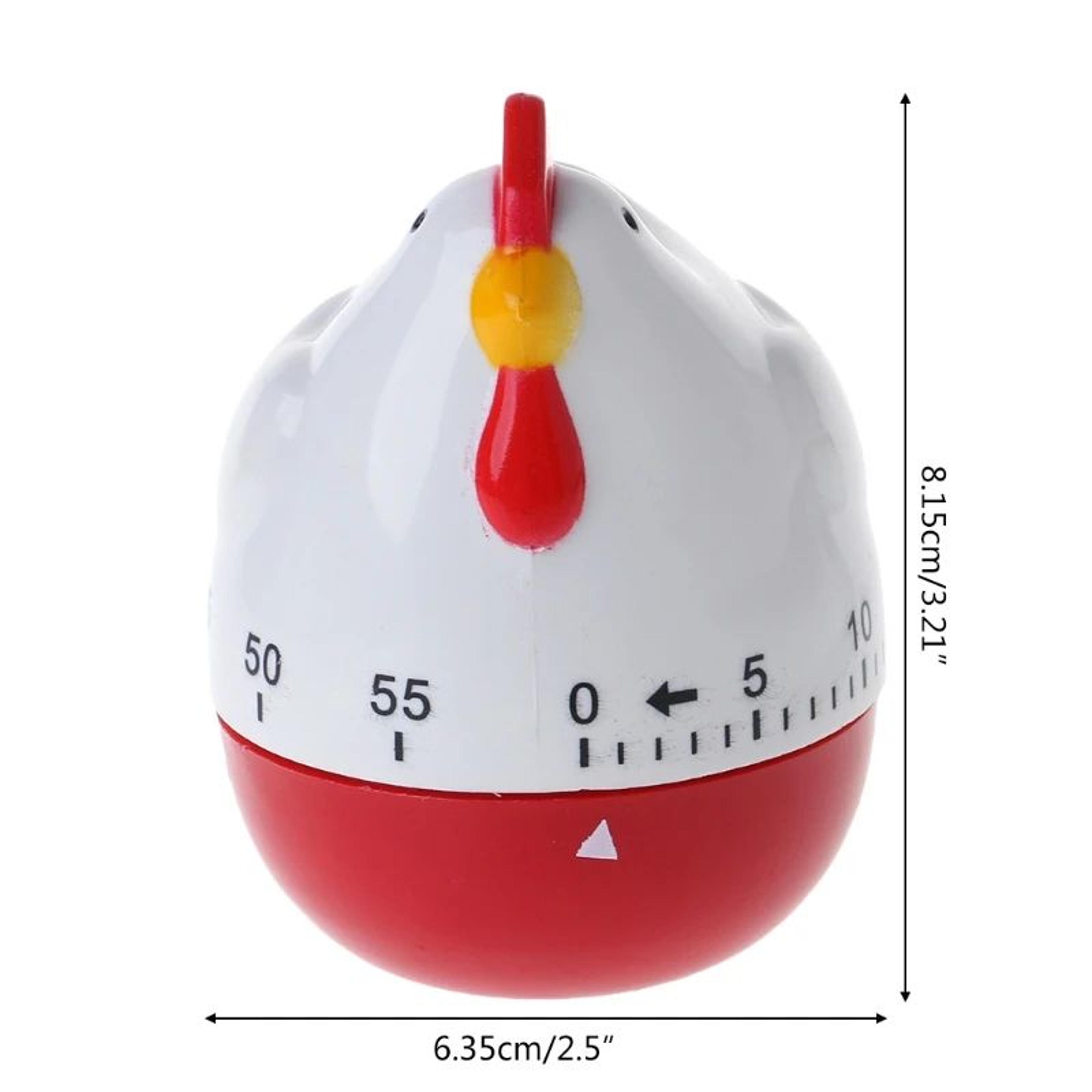 Hen Kitchen Timer  60 Minute Mechanical Countdown Alarm Clock Cute Cooking Reminder  Countertop Dec 5