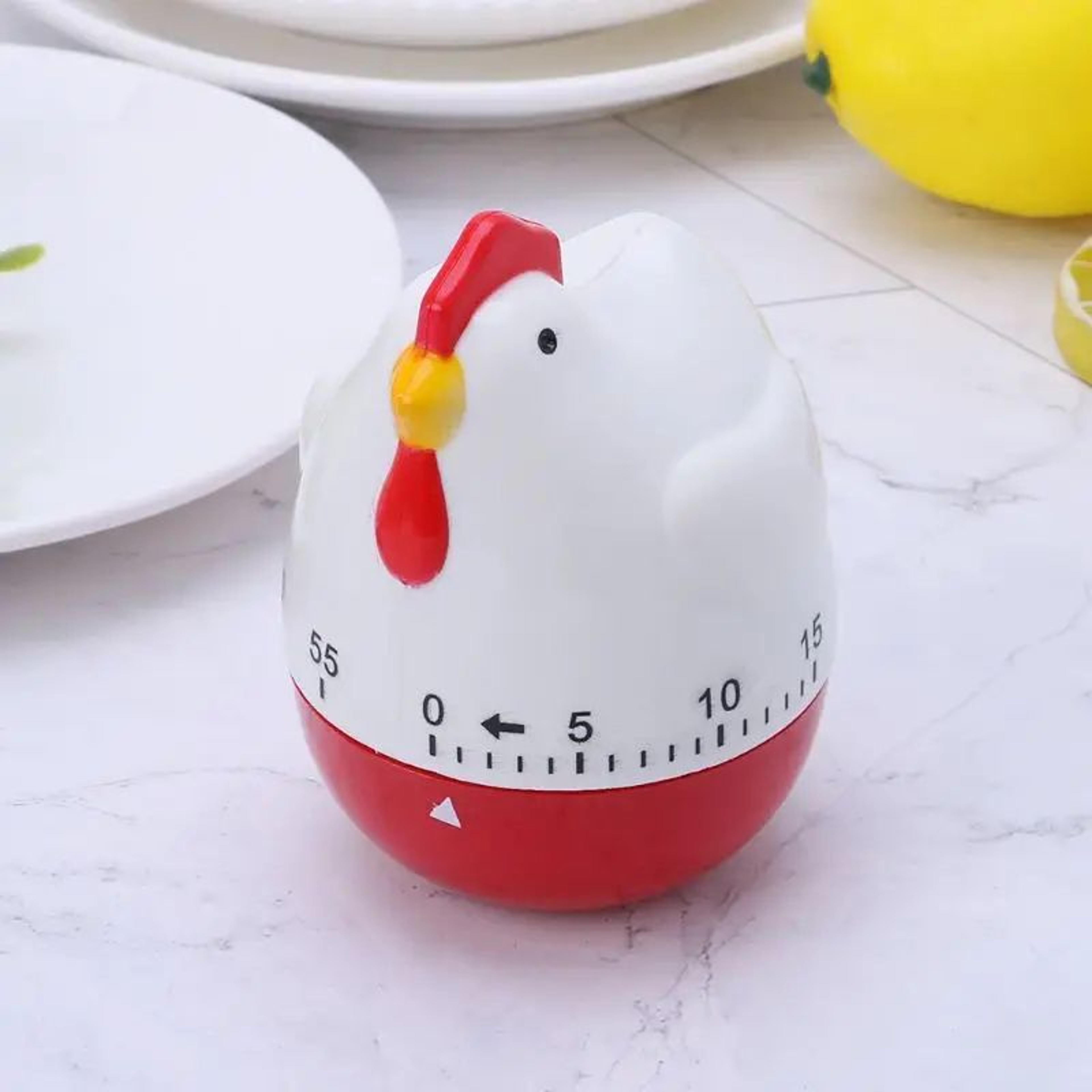 Hen Kitchen Timer  60 Minute Mechanical Countdown Alarm Clock Cute Cooking Reminder  Countertop Dec 3