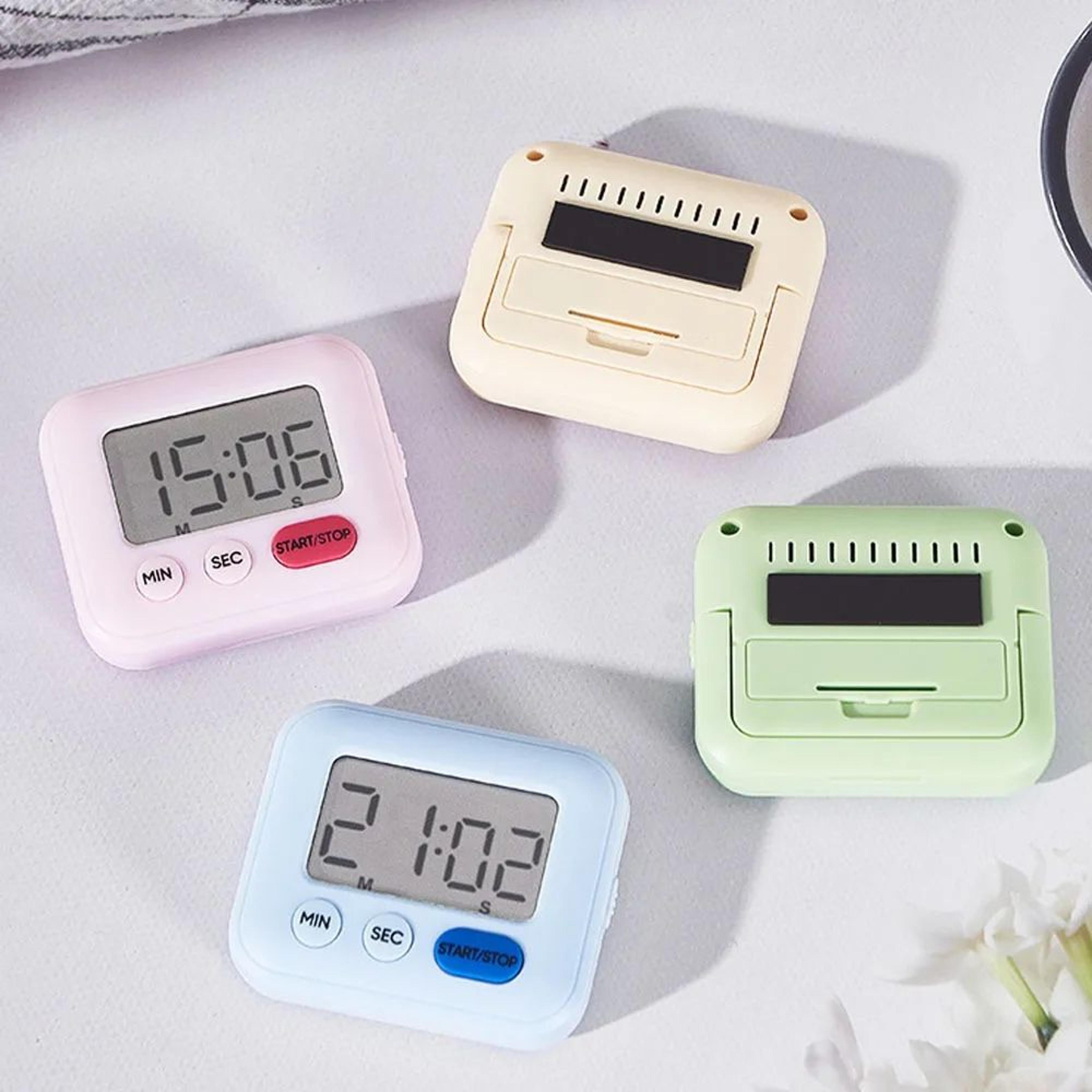 Digital LCD Kitchen Timer  24 Hour Clock With Mute  Loud Alarm For Cooking Classroom Kids  Teachers