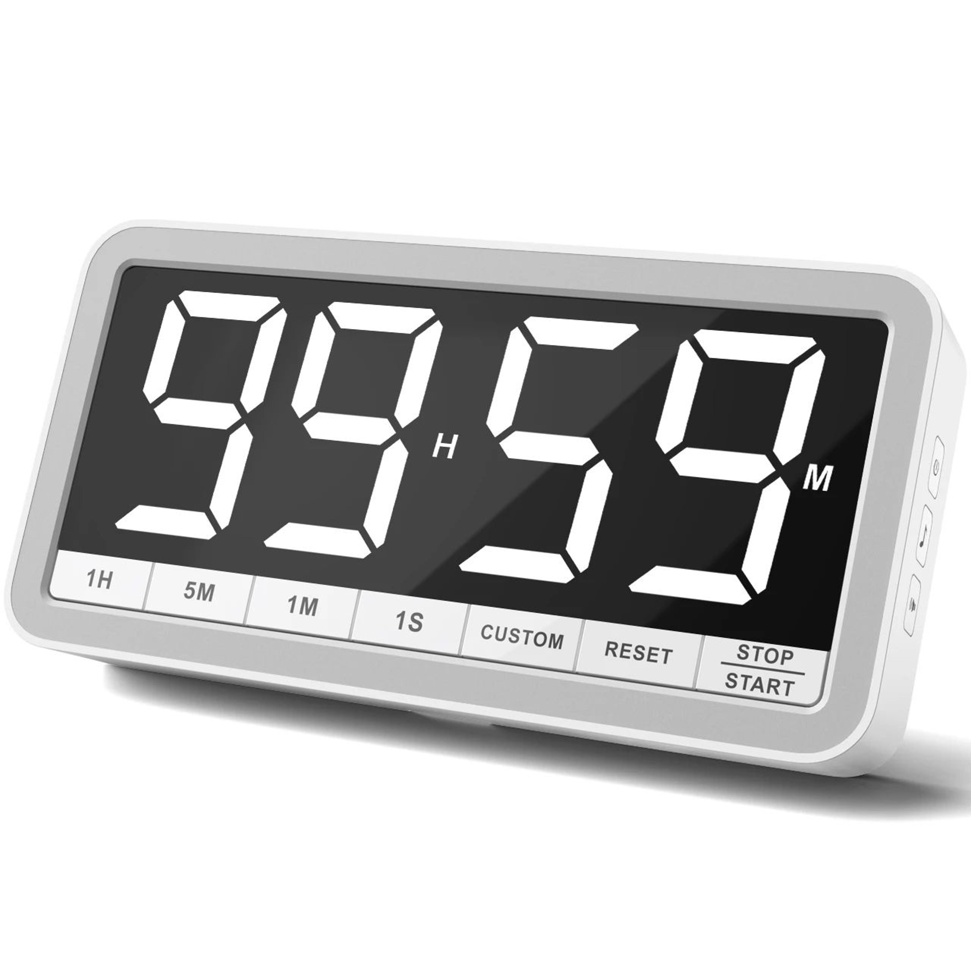 78in Large Digital Kitchen Timer  Rechargeable LED Countdown Clock With Loud Alarm Magnetic Back  S