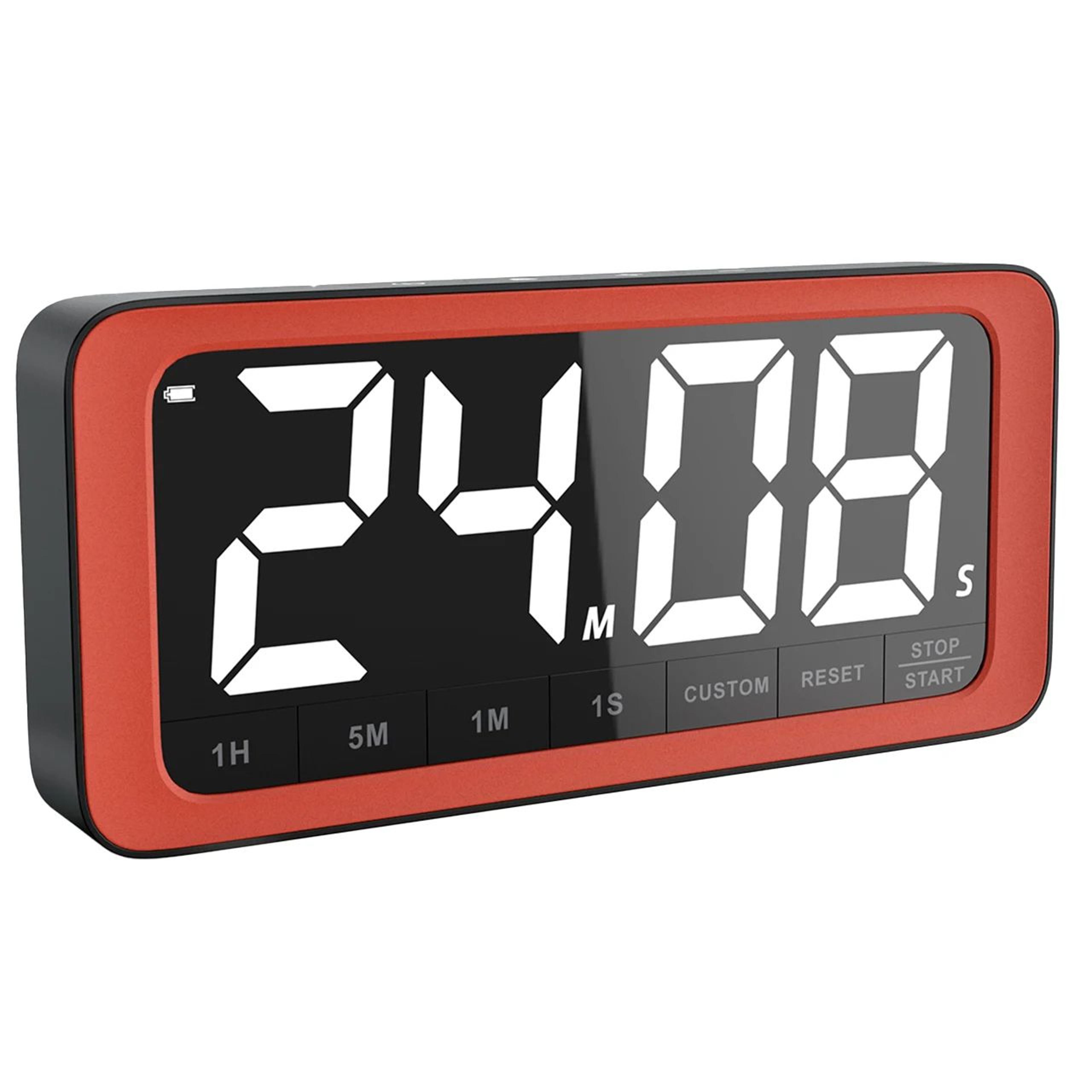 78in Large Digital Kitchen Timer  Rechargeable LED Countdown Clock With Loud Alarm Magnetic Back  S
