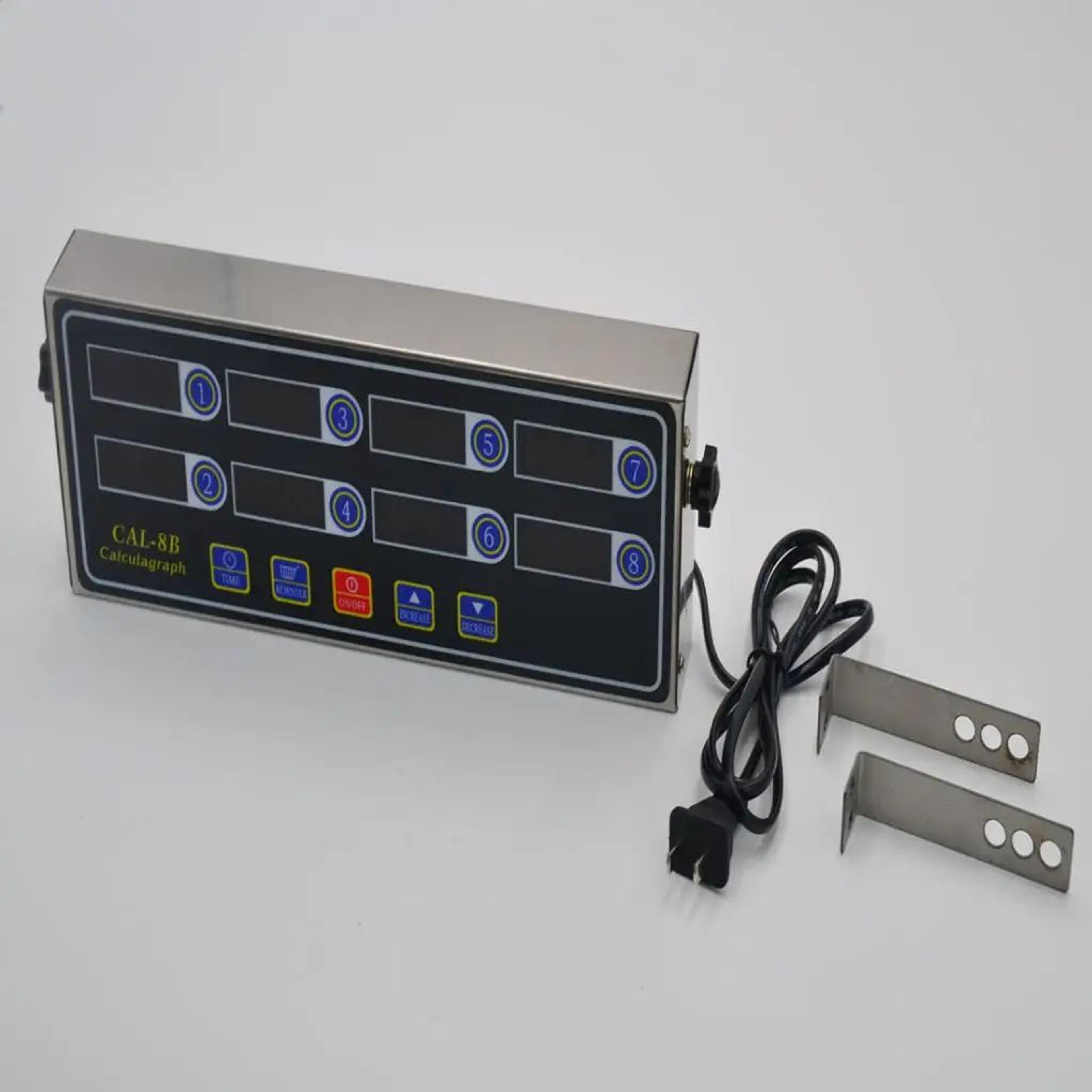CAL8B 8 Channel Digital Timer  Stainless Steel MultiStage Kitchen Calculagraph With Independent Tim 3