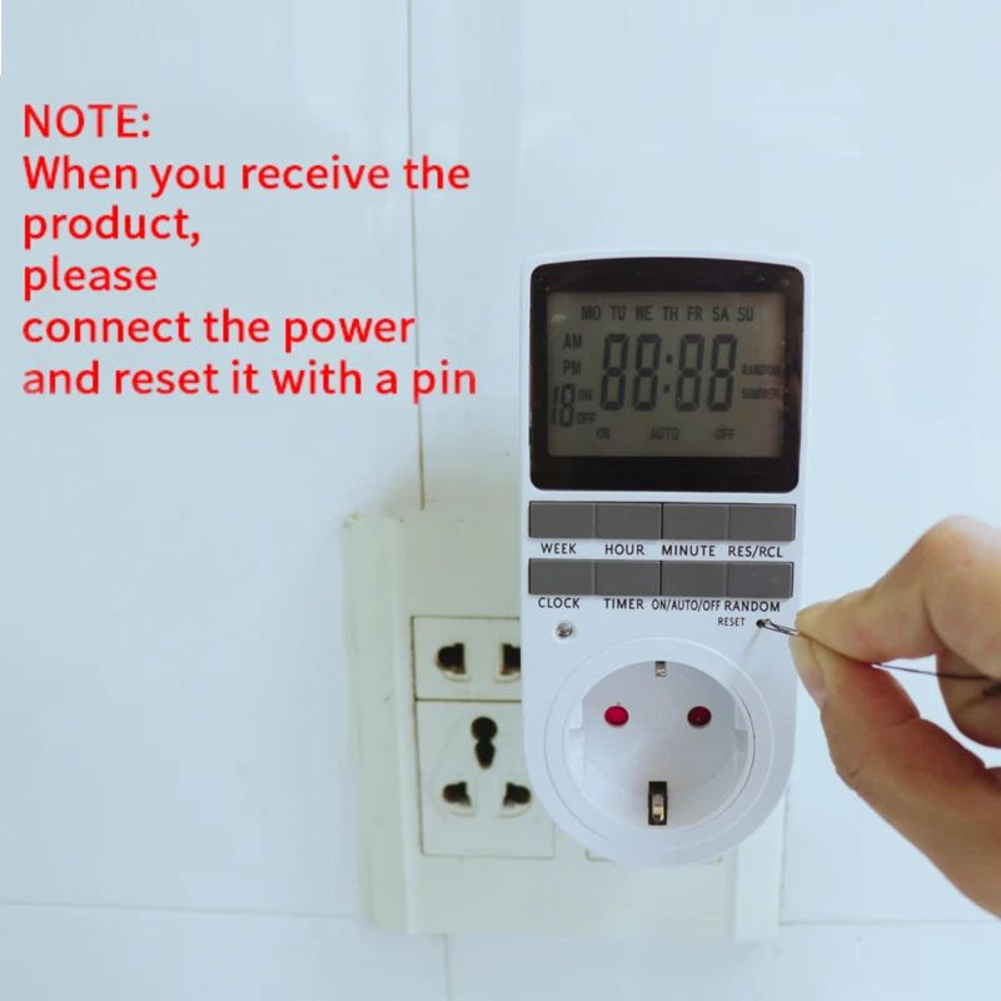 7 Day Digital Timer Outlet  Programmable 1224 Hour Plug Socket For EU US FR BR AU Appliances 110V 1