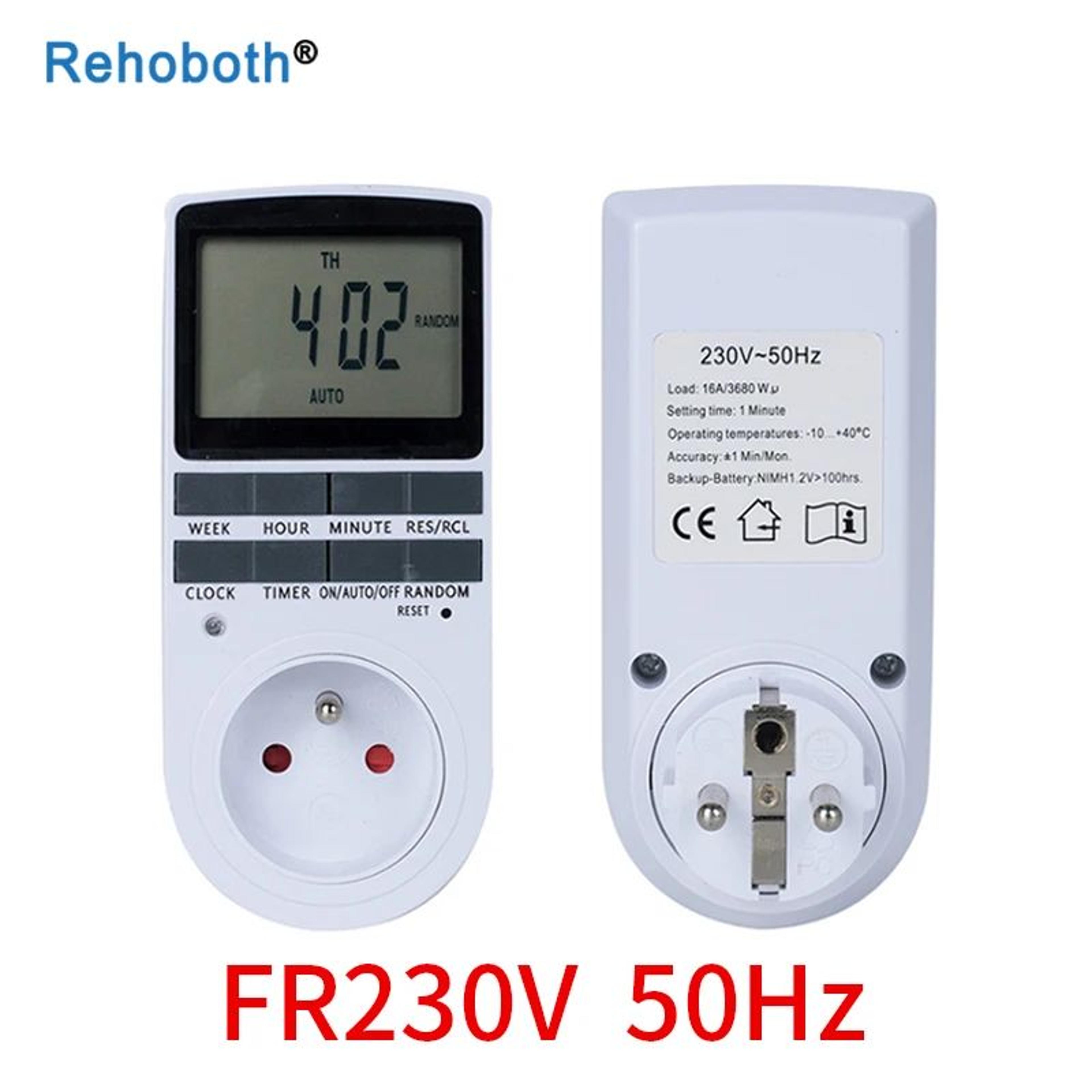 7 Day Digital Timer Outlet  Programmable 1224 Hour Plug Socket For EU US FR BR AU Appliances 110V 1