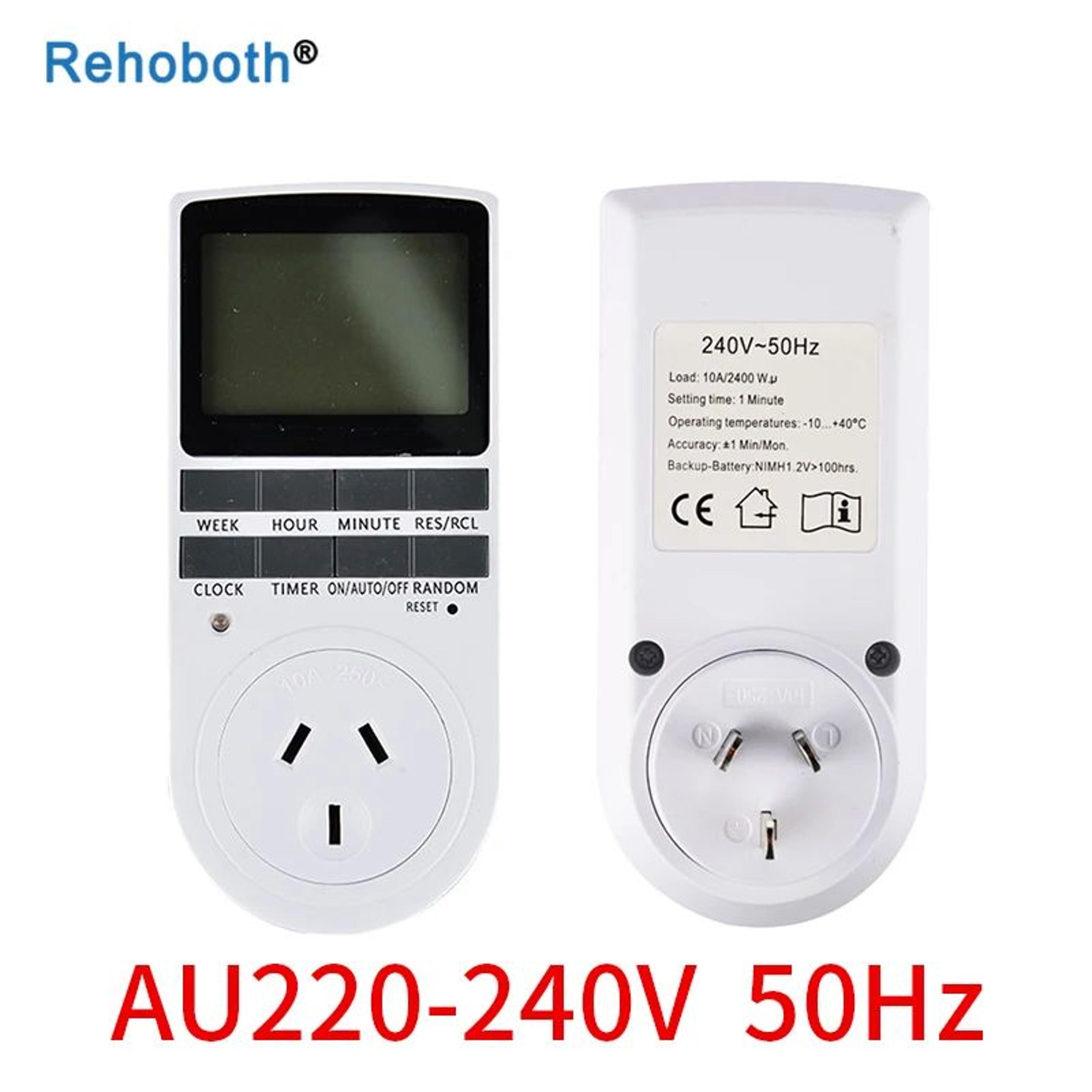 7 Day Digital Timer Outlet  Programmable 1224 Hour Plug Socket For EU US FR BR AU Appliances 110V 1