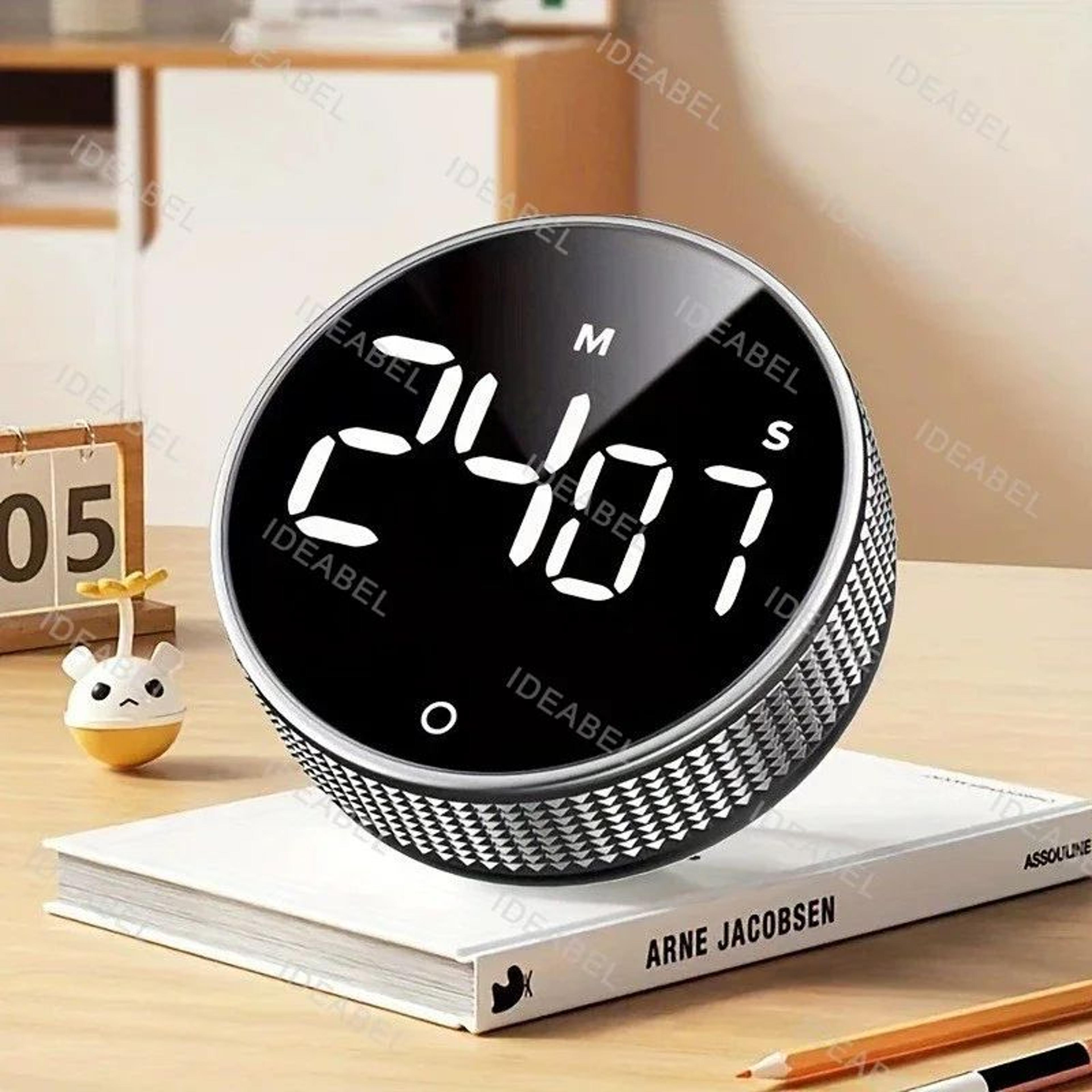 mechanical magnetic digital kitchen timer – manual countdown clock for cooking, shower, study & productivity