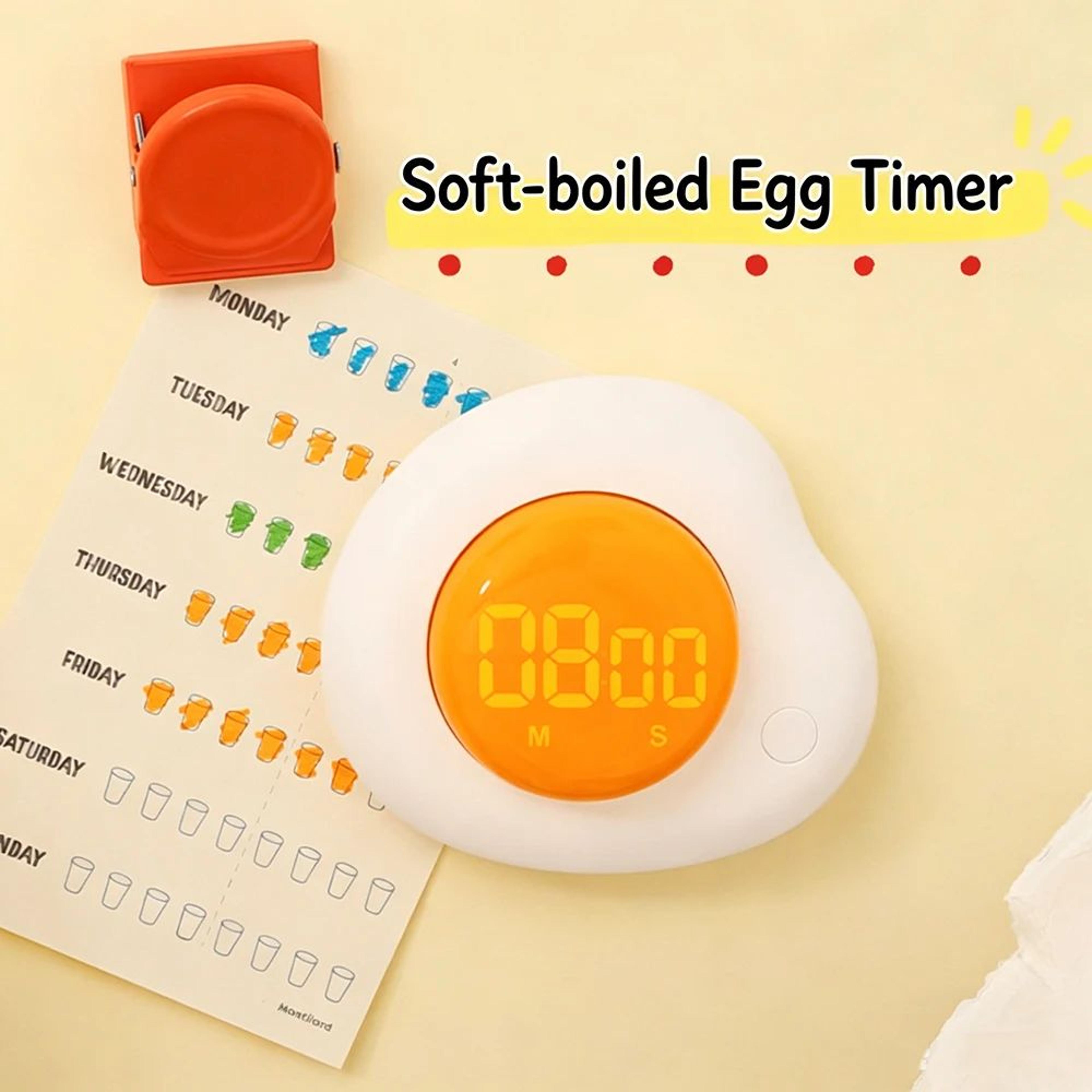 soft boiled egg timer – mini magnetic refrigerator cooking time reminder with cute cartoon kitchen guide