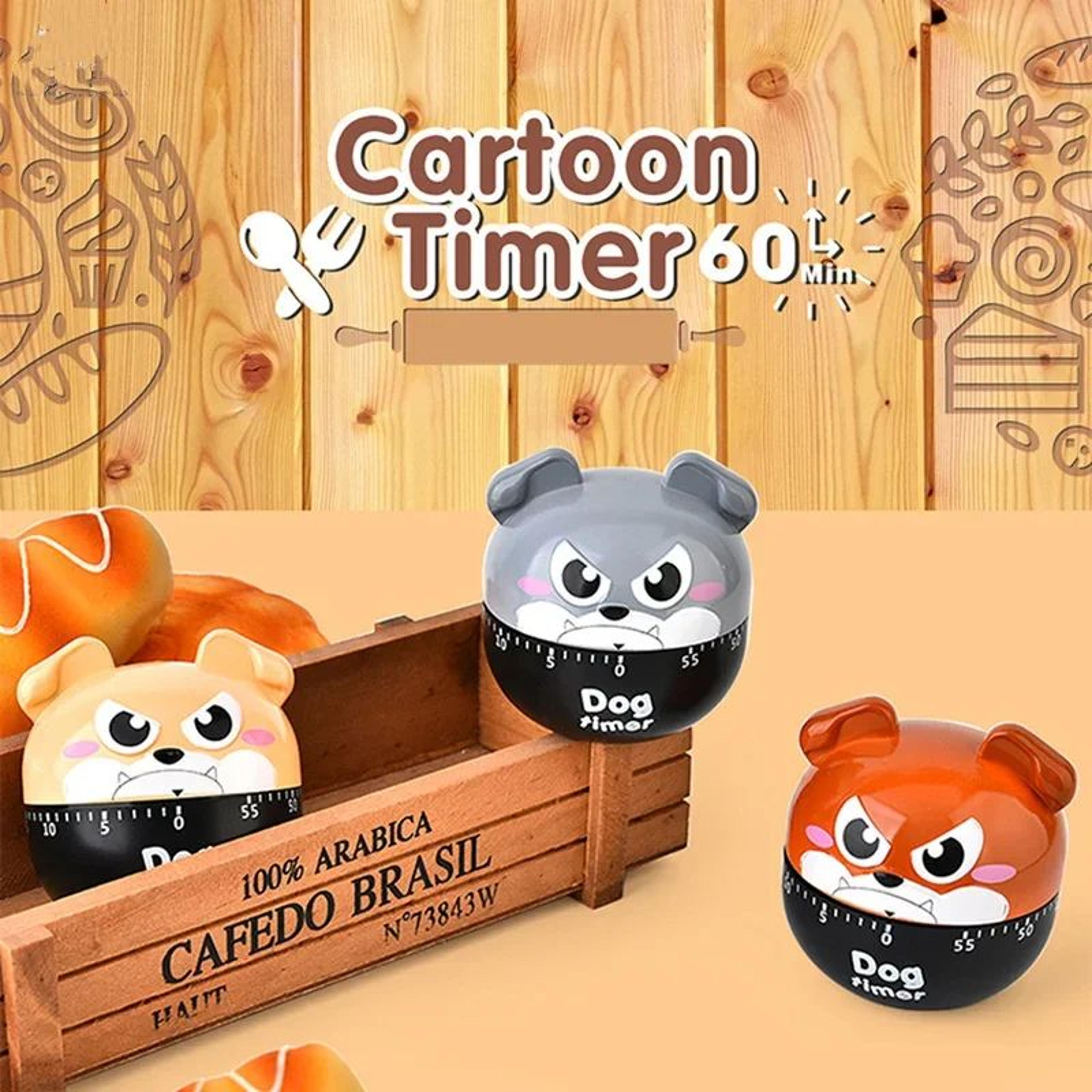 Cartoon Dog Mechanical Kitchen Timer  Cute 60 Minute Cooking Countdown Timer For Baking Eggs Meals  0