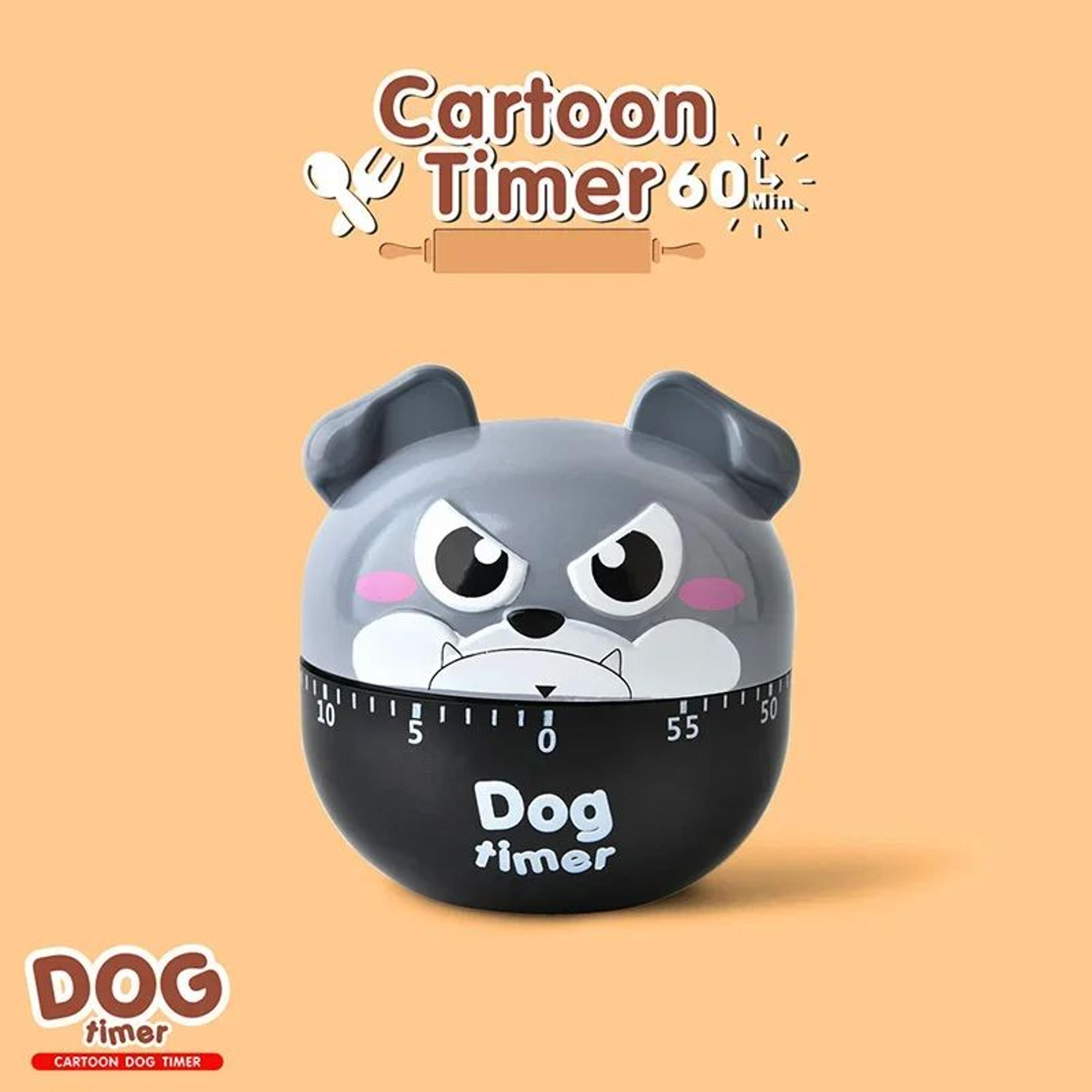 Cartoon Dog Mechanical Kitchen Timer  Cute 60 Minute Cooking Countdown Timer For Baking Eggs Meals  4