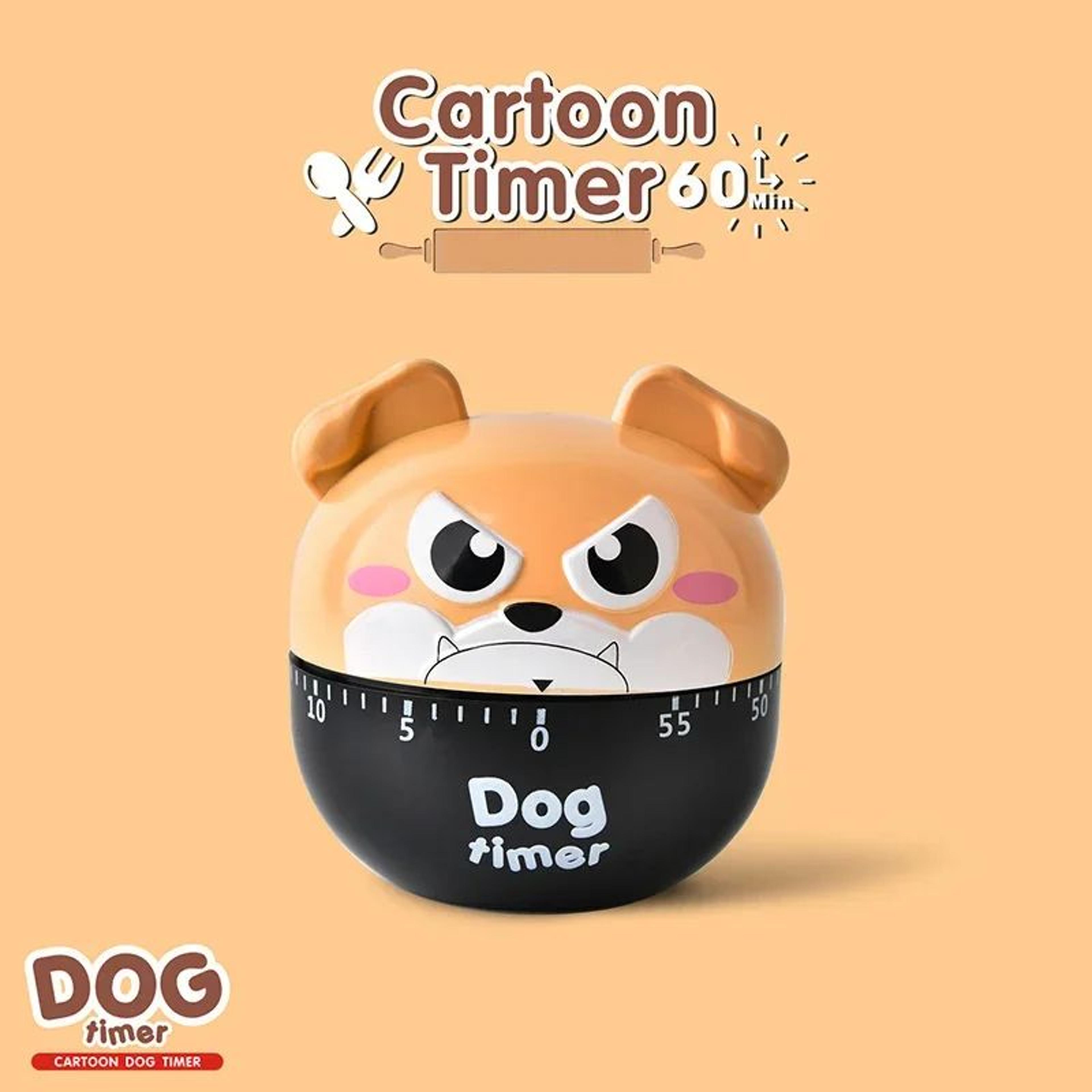 Cartoon Dog Mechanical Kitchen Timer  Cute 60 Minute Cooking Countdown Timer For Baking Eggs Meals  7
