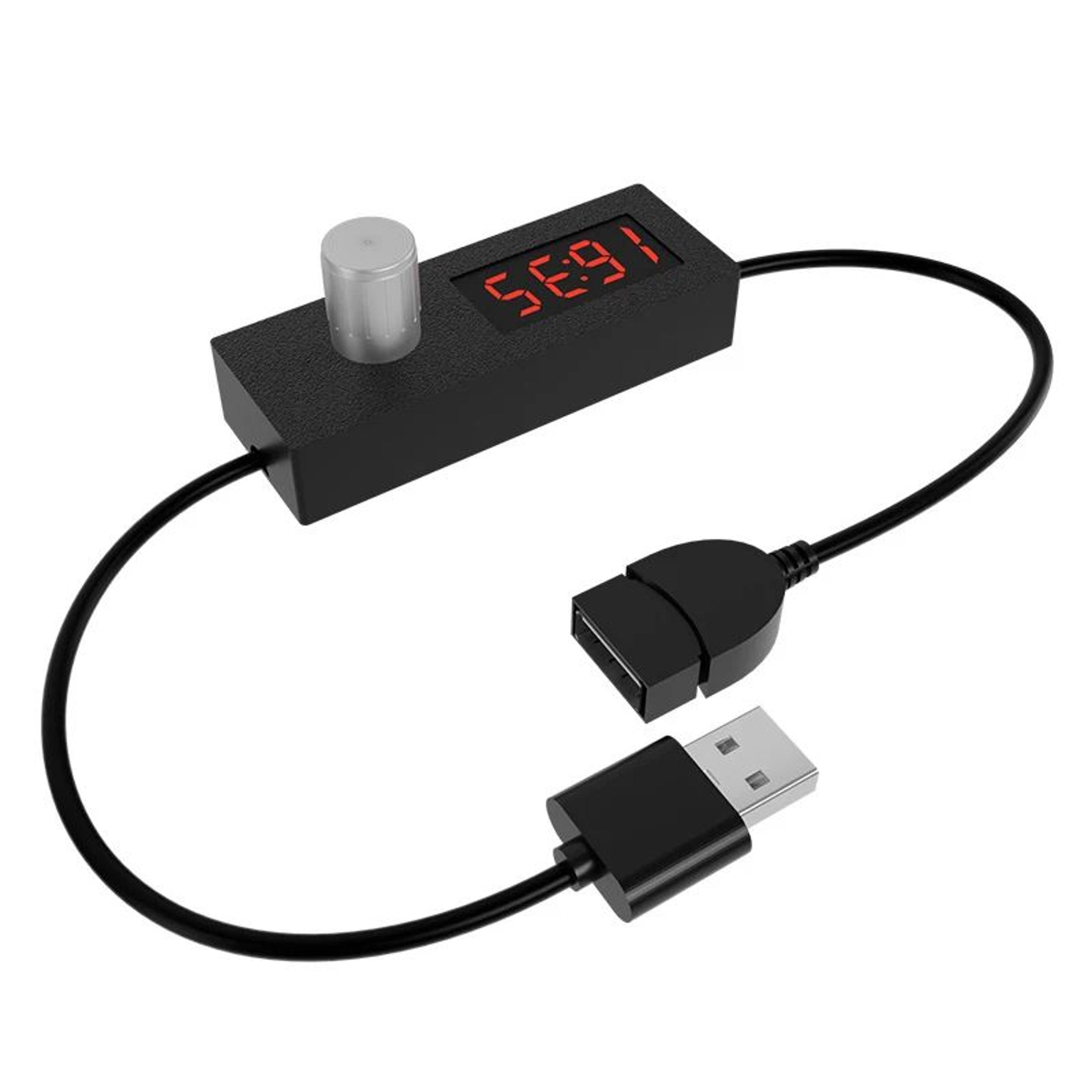 24H Automatic Shutdown Timer  Digital USB Countdown Switch Cable With Adjustable Knob For Home Offi 6