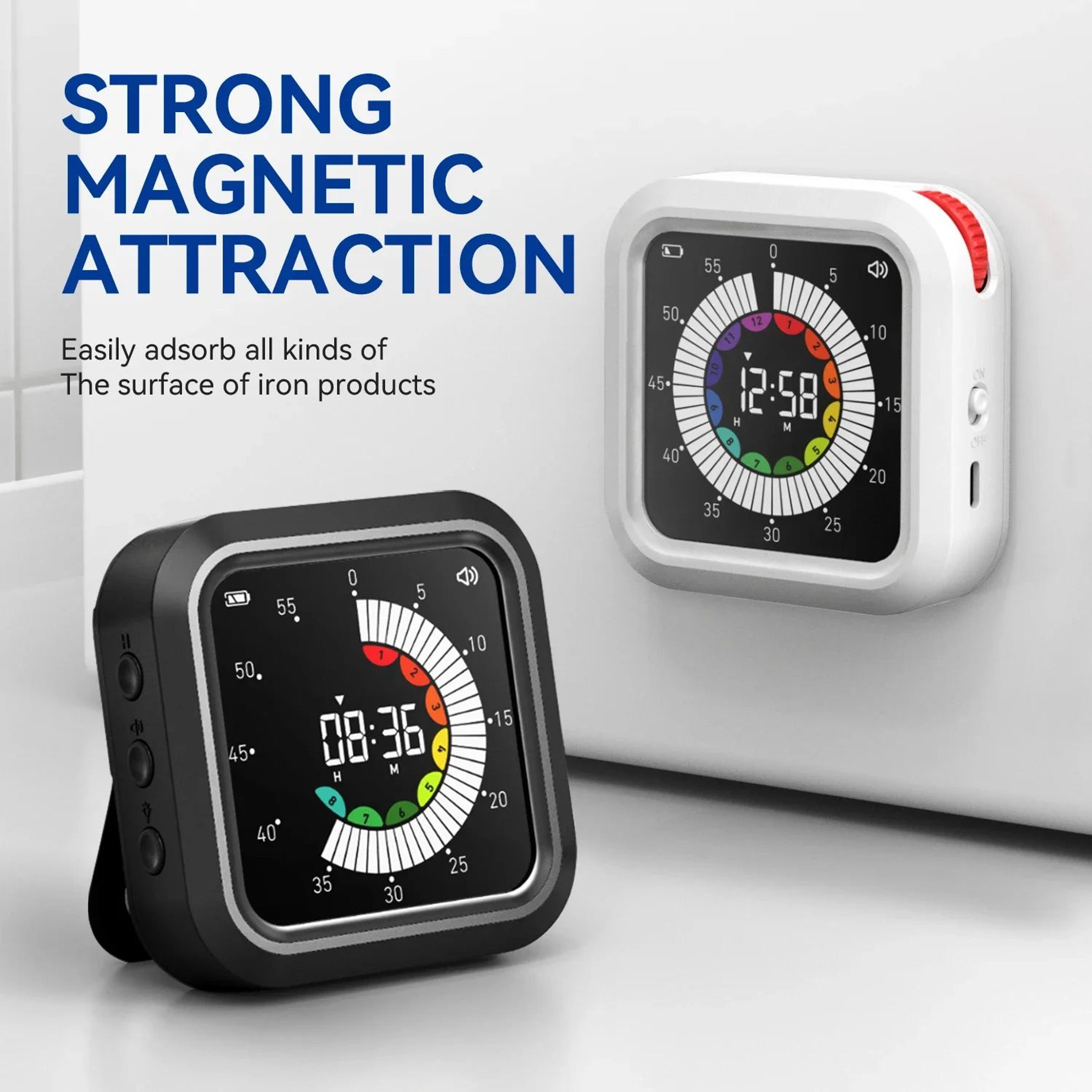 Visual Study Timer  Portable Self Discipline Countdown Time Manager For Students Kitchen Baking  Fi