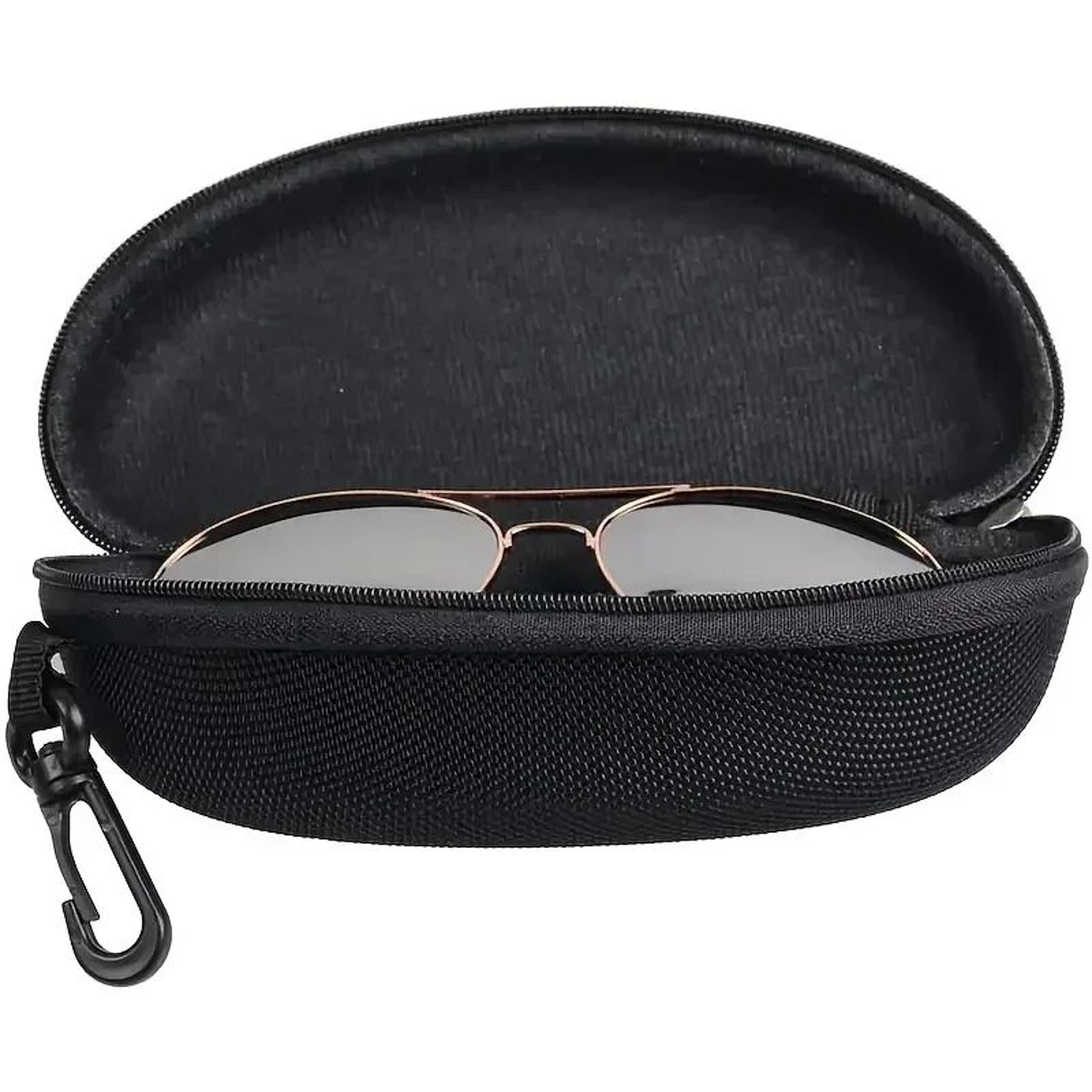 5 Pack Portable Zipper Eyeglasses Cases  Lightweight EVA Sunglasses Protector Boxes With Hooks For  4