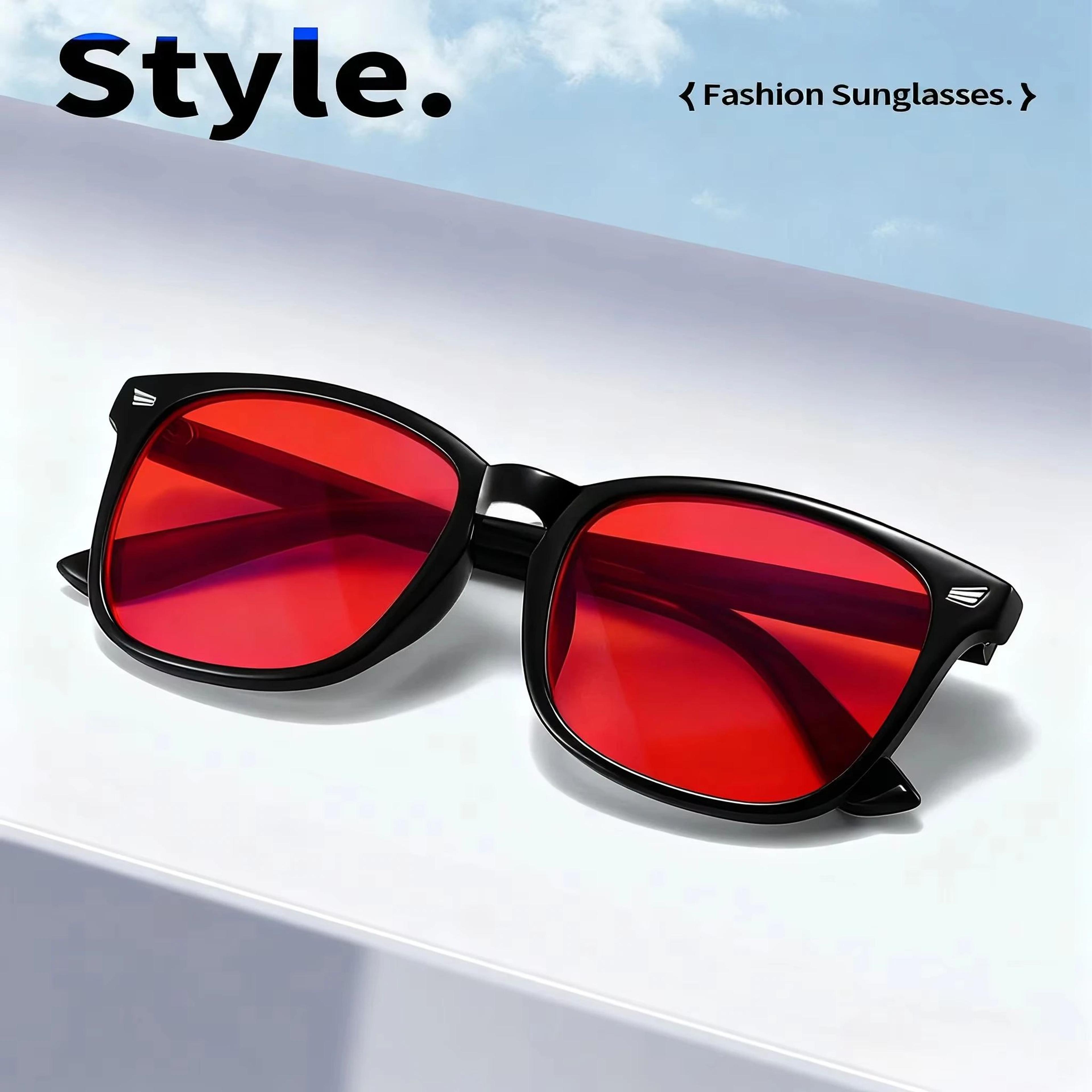 Blue Light Blocking Glasses  Red Lens Computer Gaming Eyewear For Reduced Eyestrain Screen Comfort  3