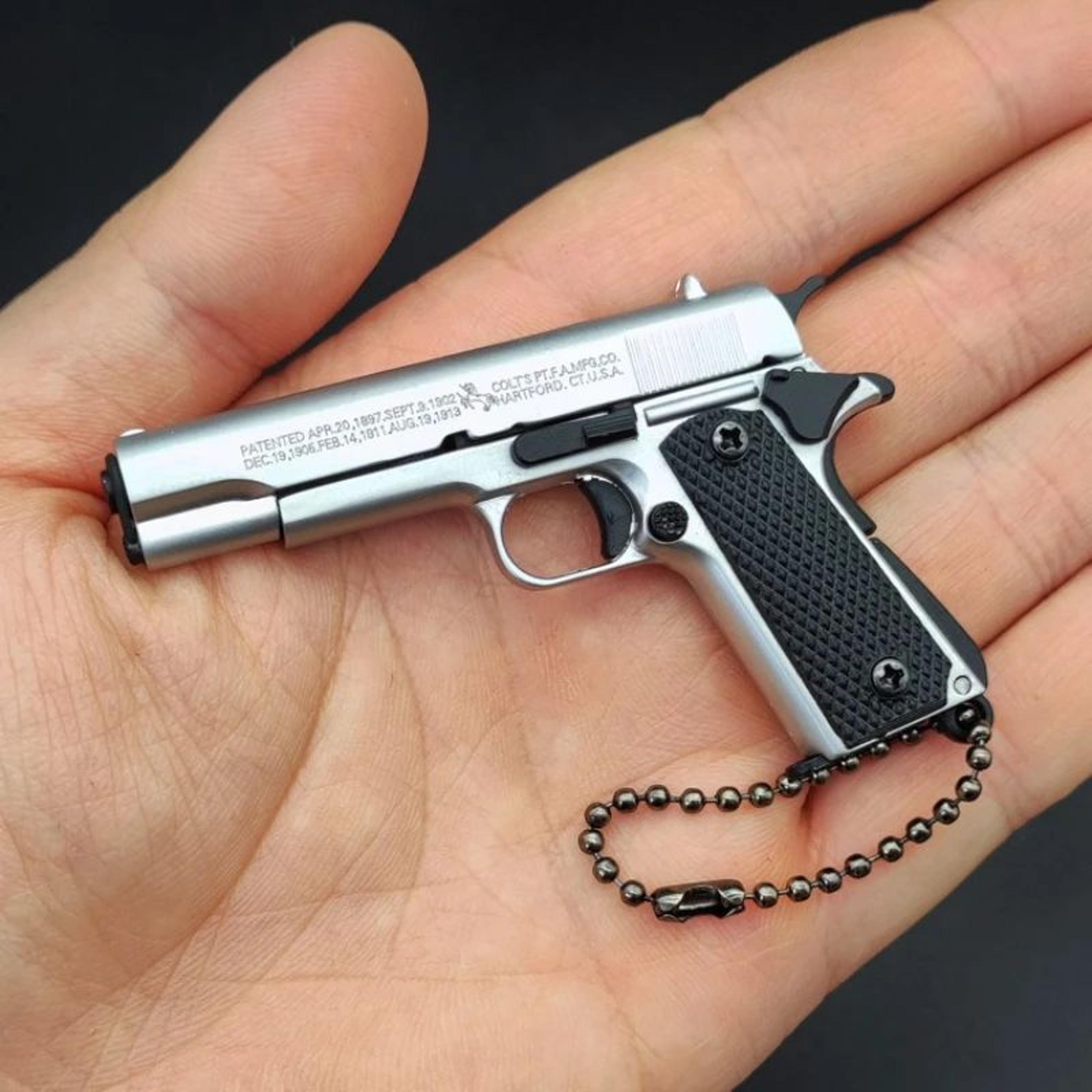 Scale Metal Gold M1911 Colt Toy Gun Model  Mini Alloy Keychain Replica Decorative Collection Prop G 2
