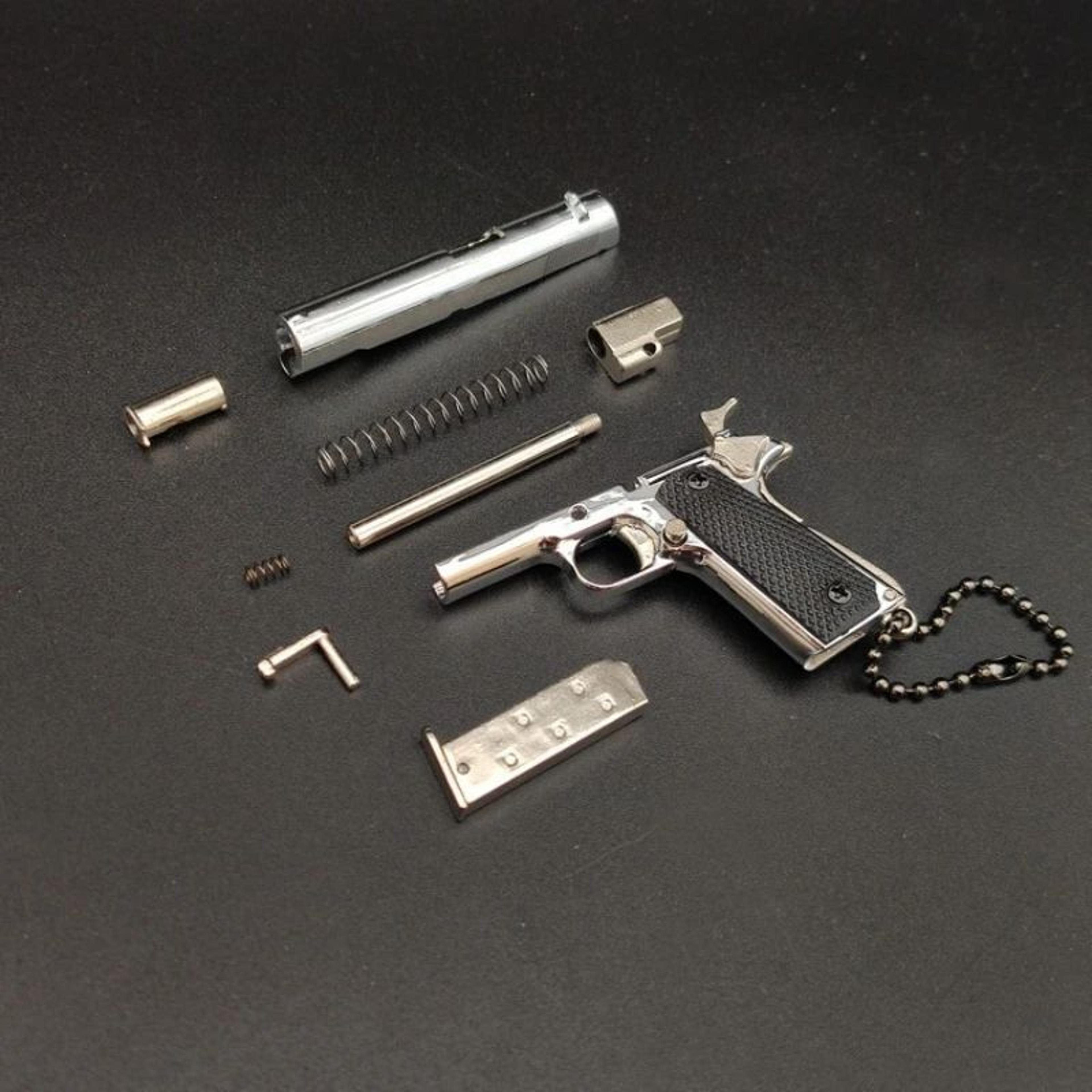 Scale Metal Gold M1911 Colt Toy Gun Model  Mini Alloy Keychain Replica Decorative Collection Prop G 5