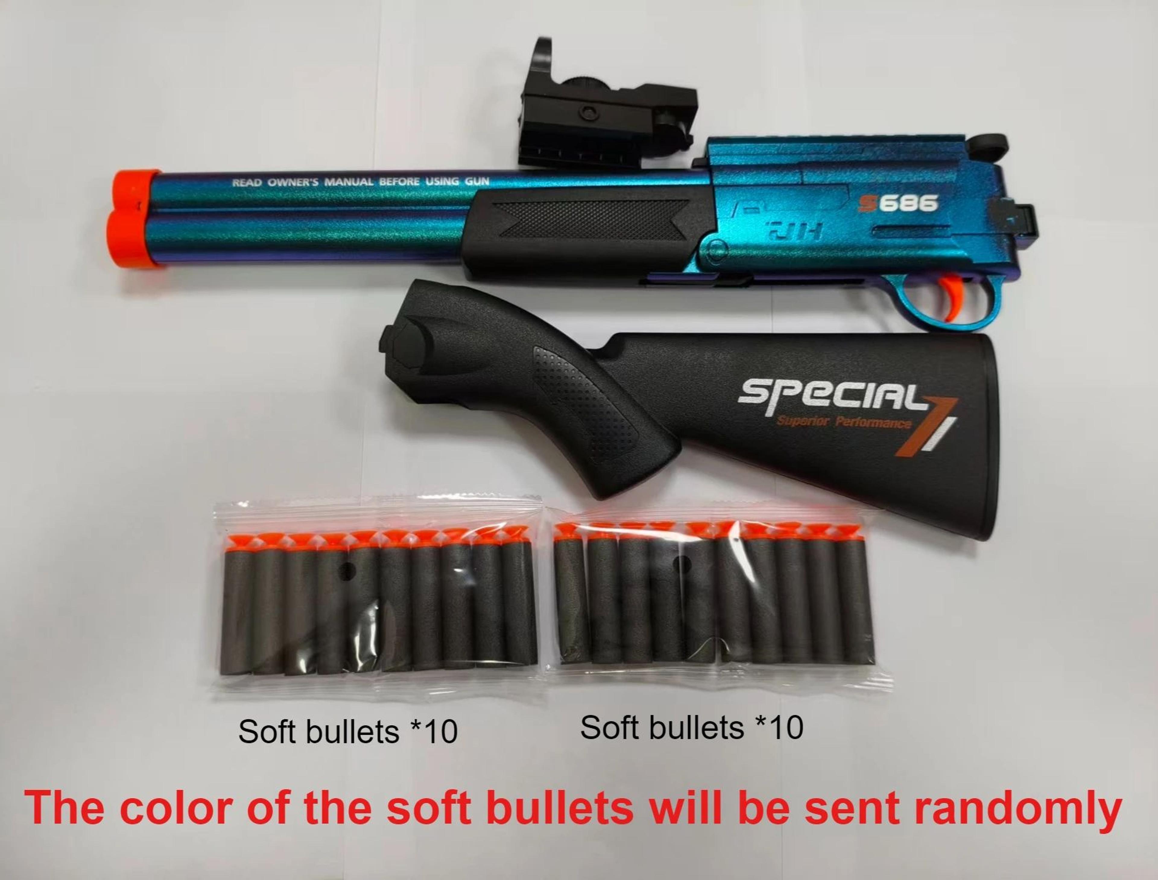 Double Barrel Toy Rifle  Manual Soft Bullet Launcher For Outdoor Target Games Role Play  Adult Gift 5