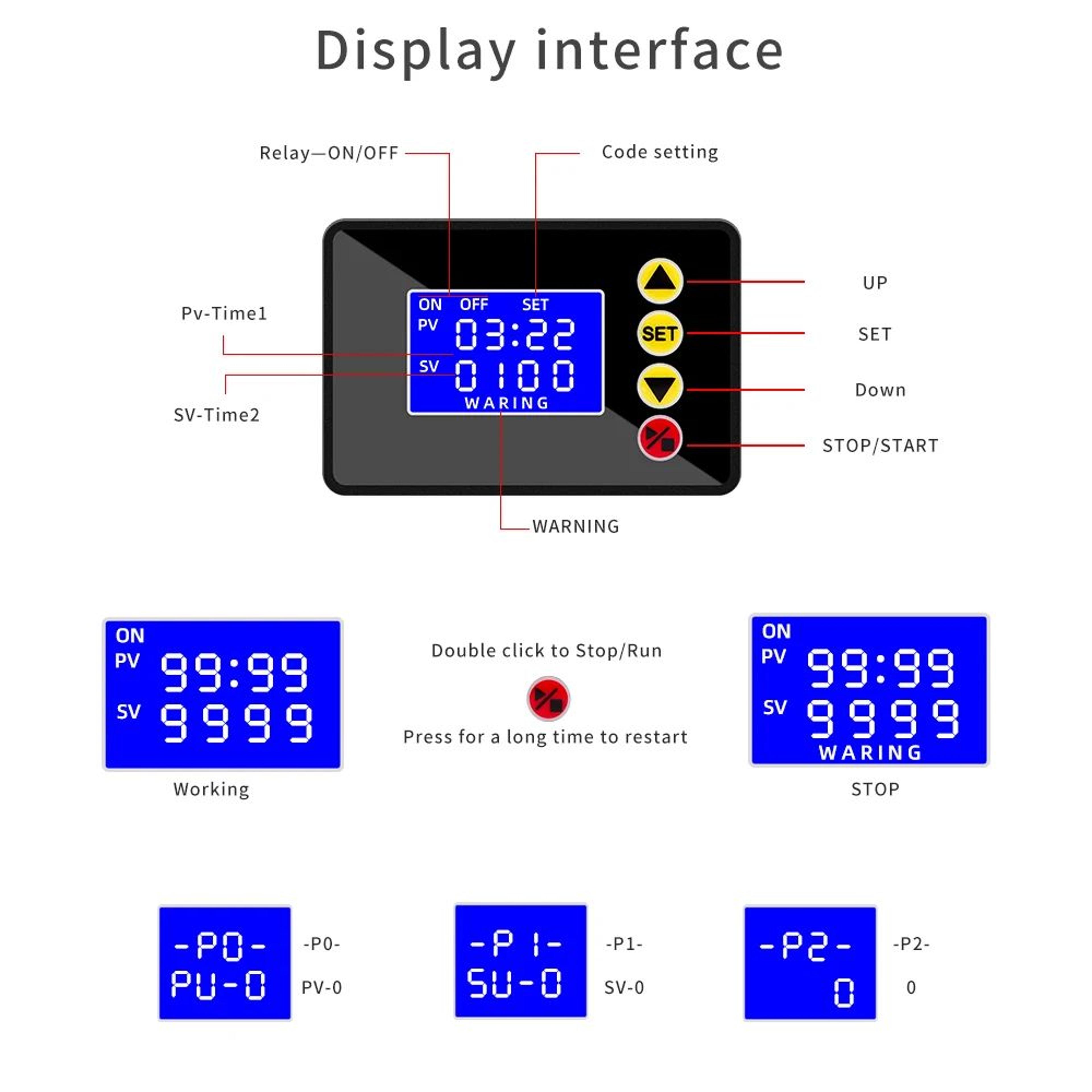 Programmable Digital Timer Relay  12V 24V DC 110V 220V AC Cycle Delay On Off Switch Controller 20A  3