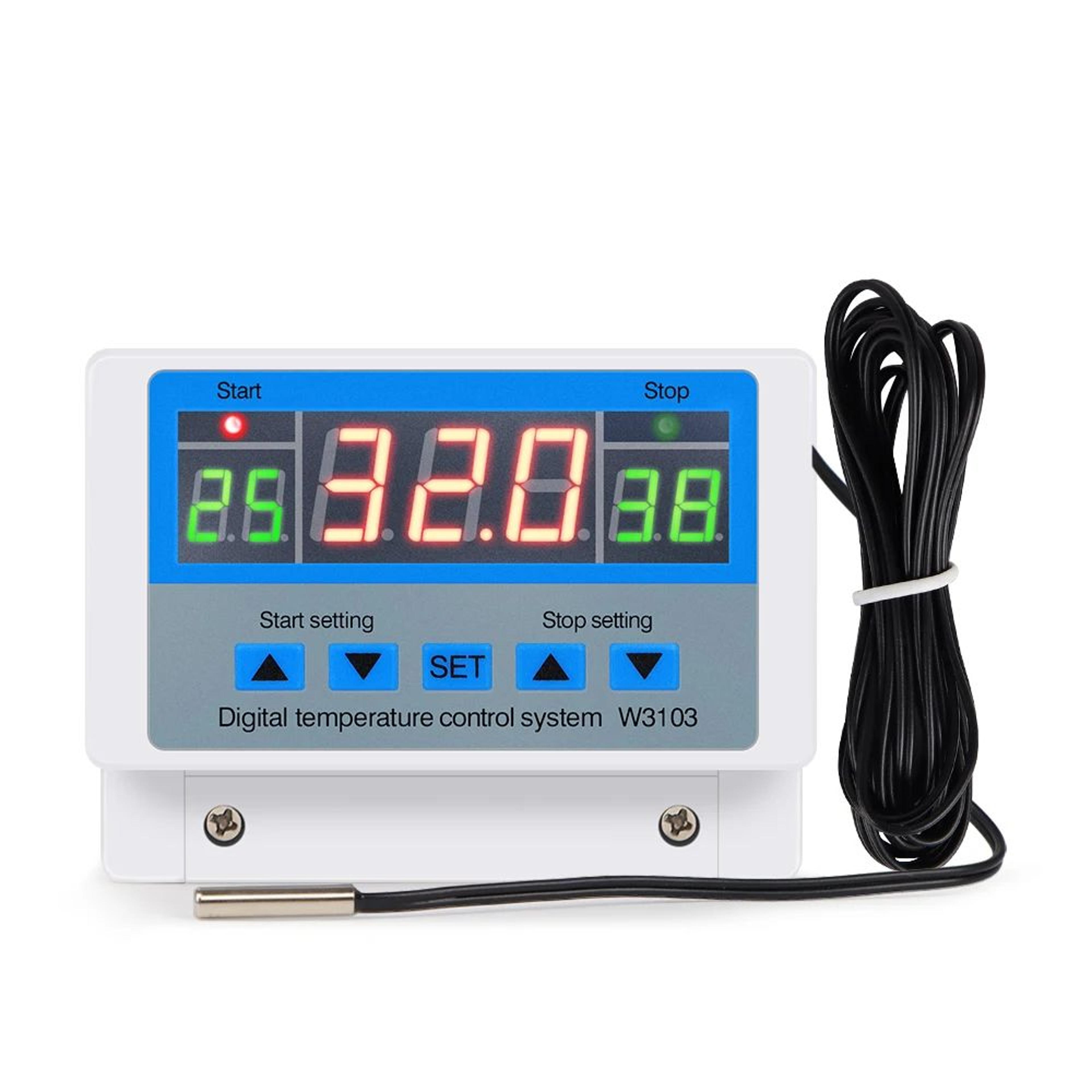 5000W Digital Temperature Controller  220V 30A LCD Thermostat Switch With NTC Sensor For Heating  C 6