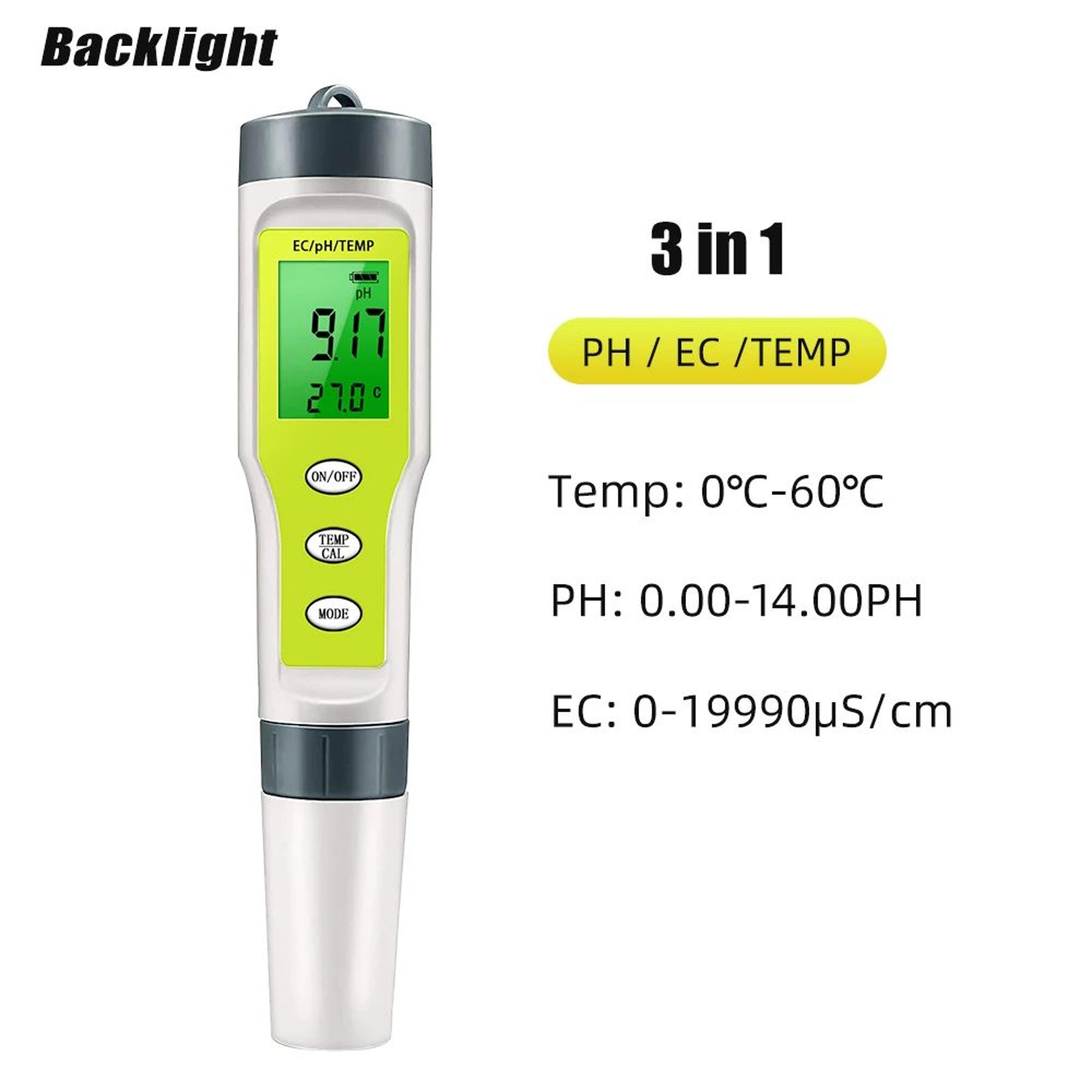 7in1 Digital Water Quality Meter  PH TDS EC ORP Salinity SG  Temperature Tester With Backlight For  7