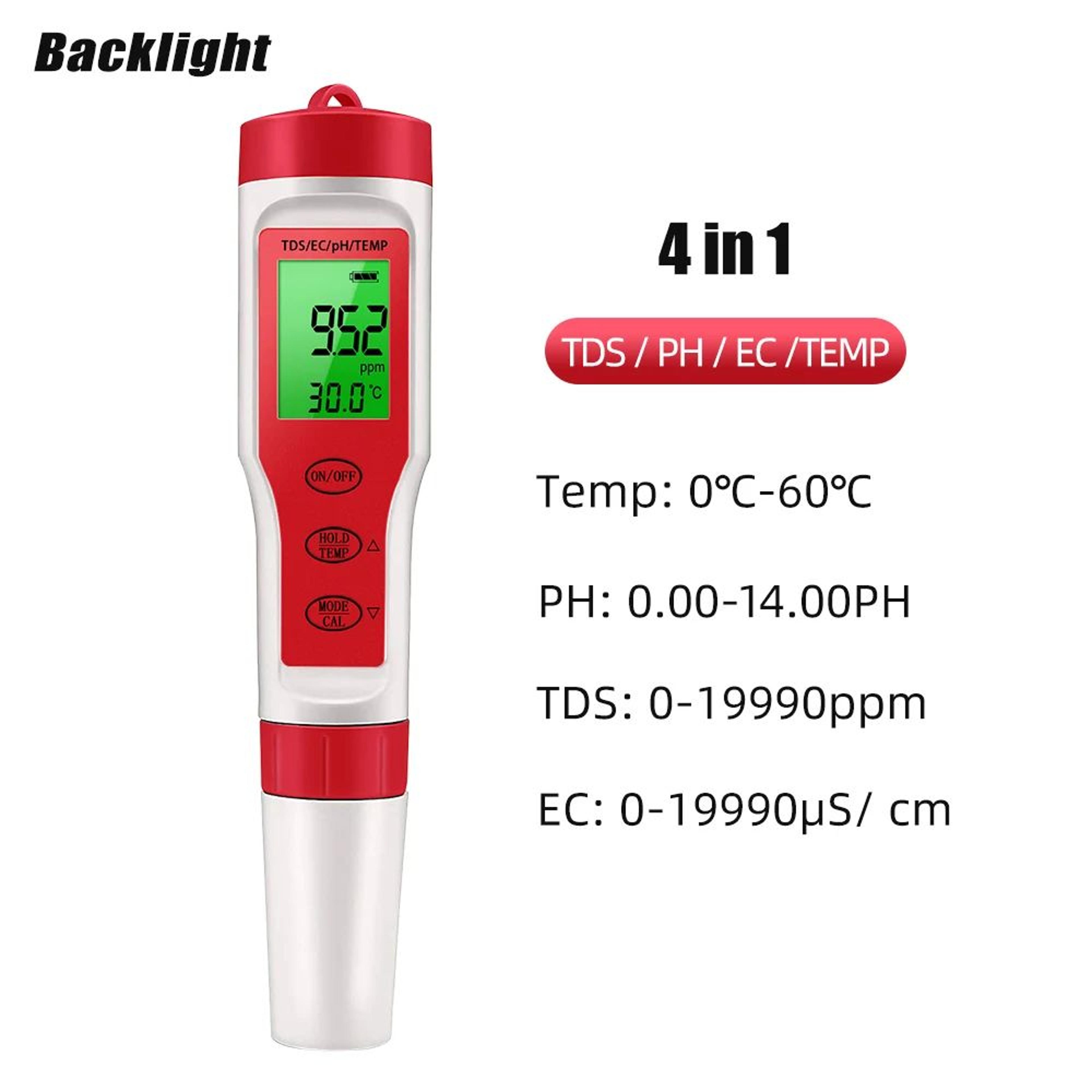 7in1 Digital Water Quality Meter  PH TDS EC ORP Salinity SG  Temperature Tester With Backlight For  8