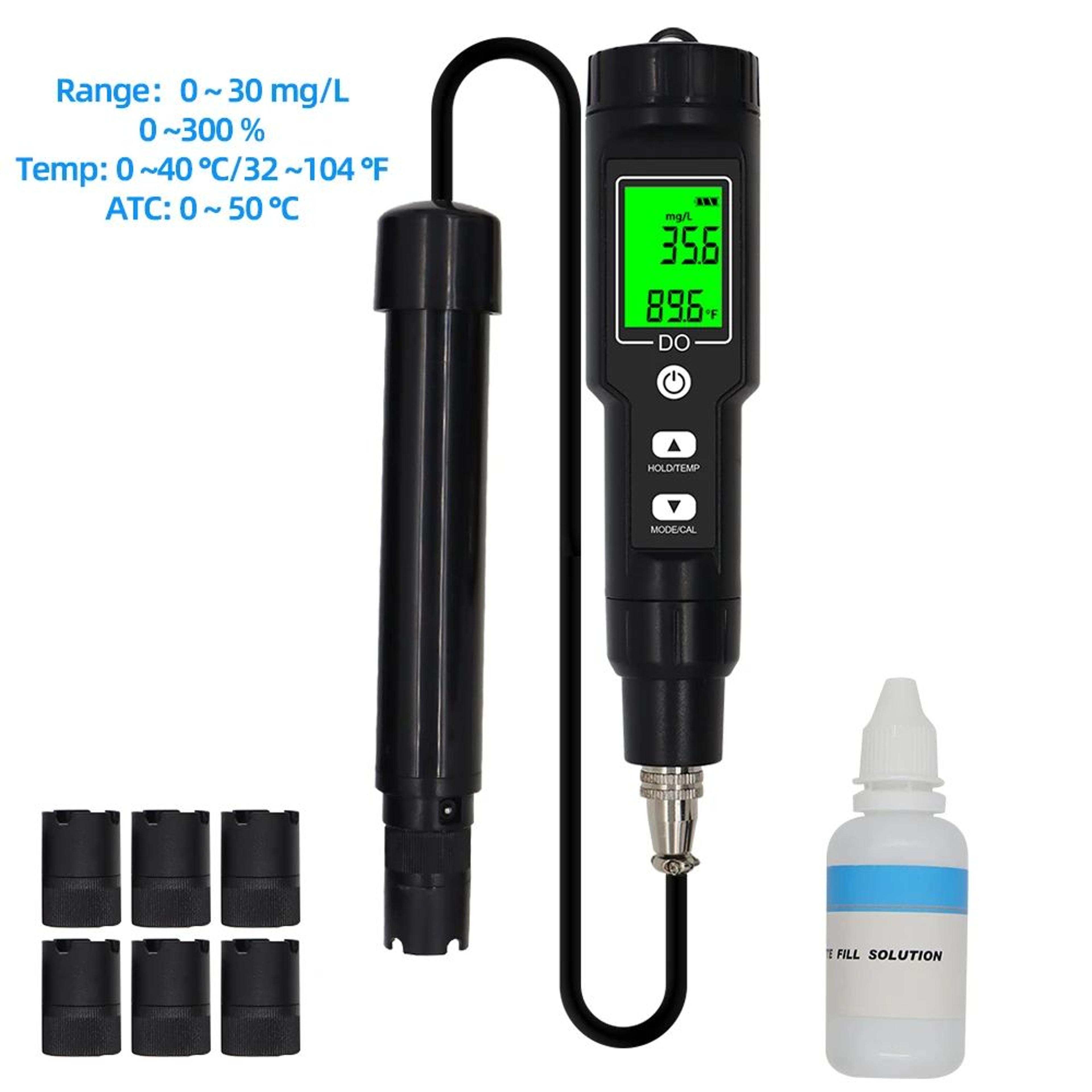 Digital Dissolved Oxygen Meter  030 MgL DO Tester With IP67 Waterproof Design ATC  Temperature Dete 0